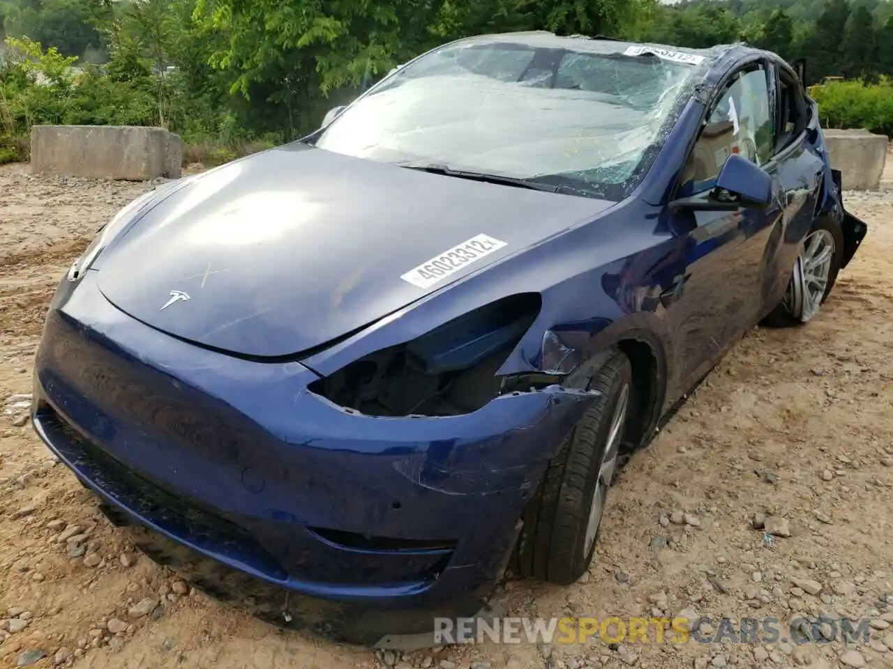 2 Photograph of a damaged car 5YJYGDEE8MF063722 TESLA MODEL Y 2021