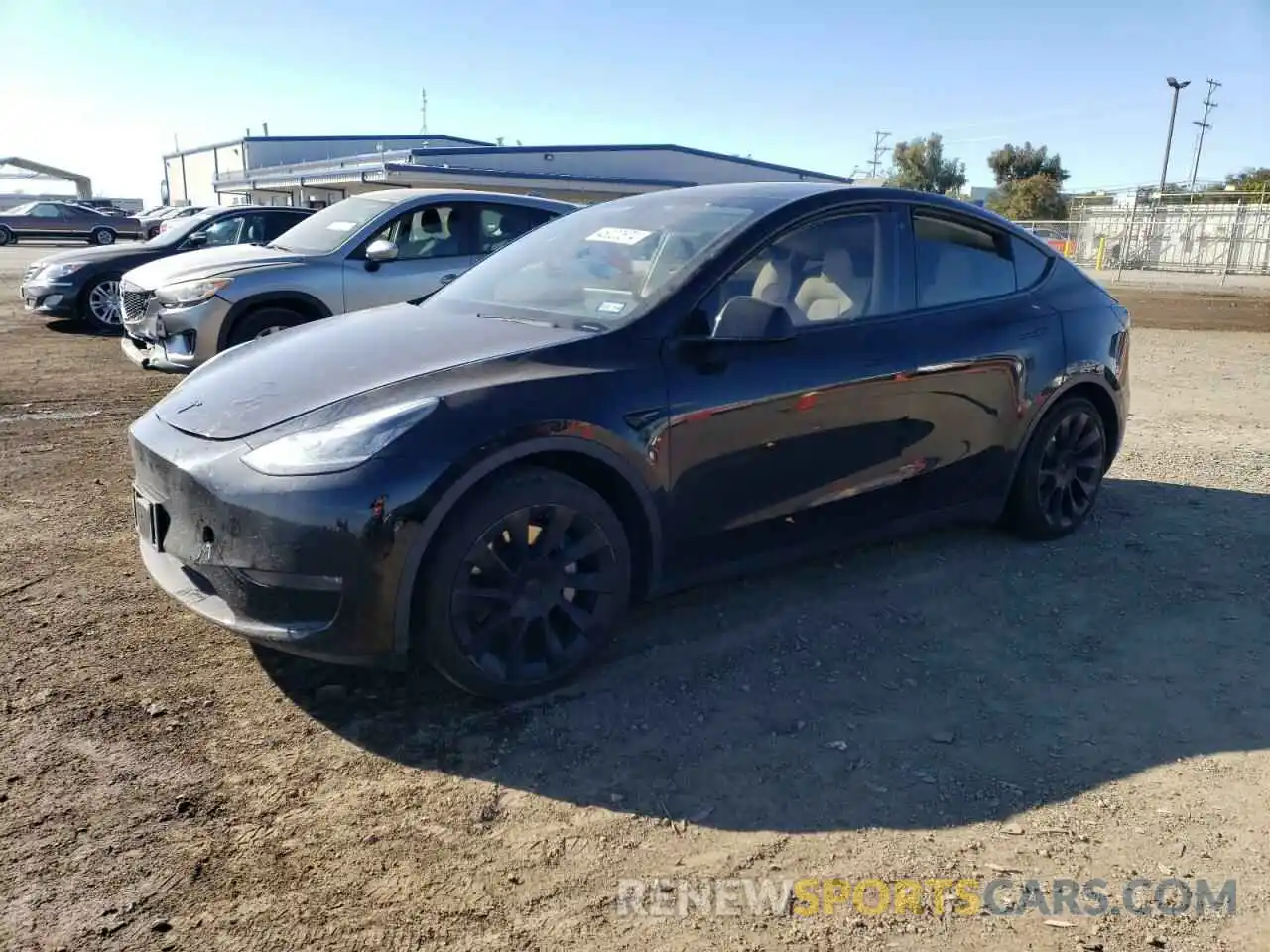 1 Photograph of a damaged car 5YJYGDEE8MF063946 TESLA MODEL Y 2021