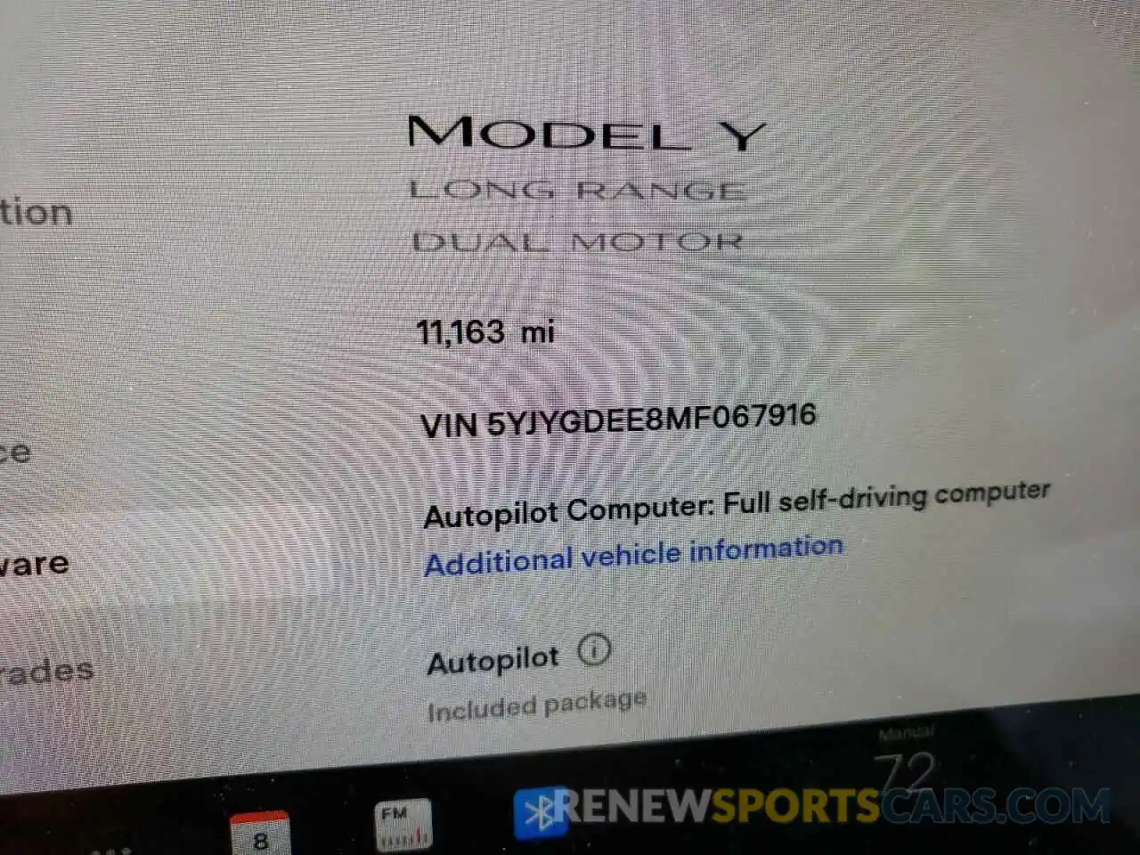 8 Фотография поврежденного автомобиля 5YJYGDEE8MF067916 TESLA MODEL Y 2021