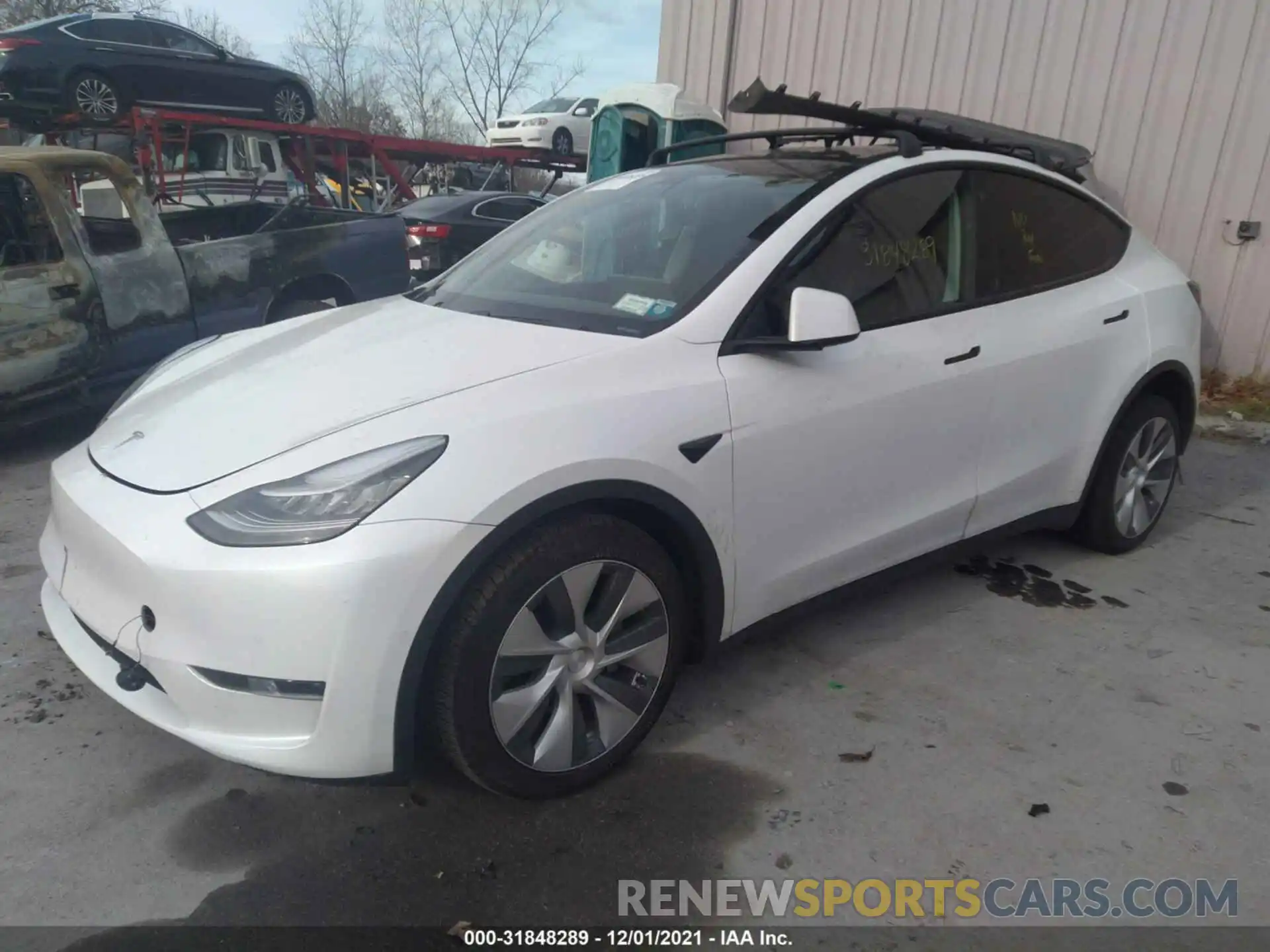 2 Photograph of a damaged car 5YJYGDEE8MF069861 TESLA MODEL Y 2021