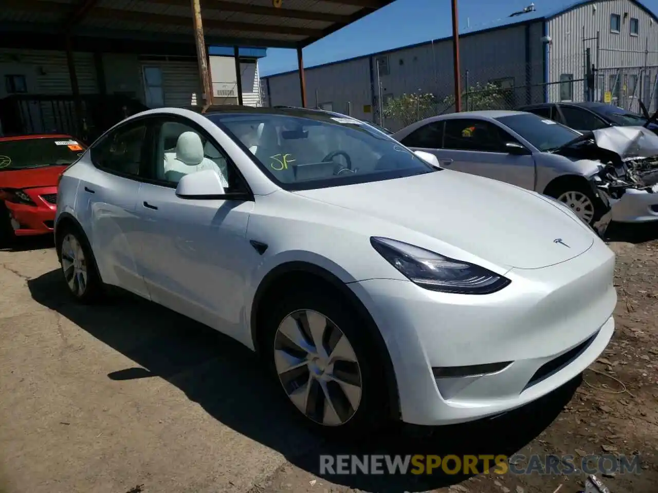 1 Фотография поврежденного автомобиля 5YJYGDEE8MF071433 TESLA MODEL Y 2021