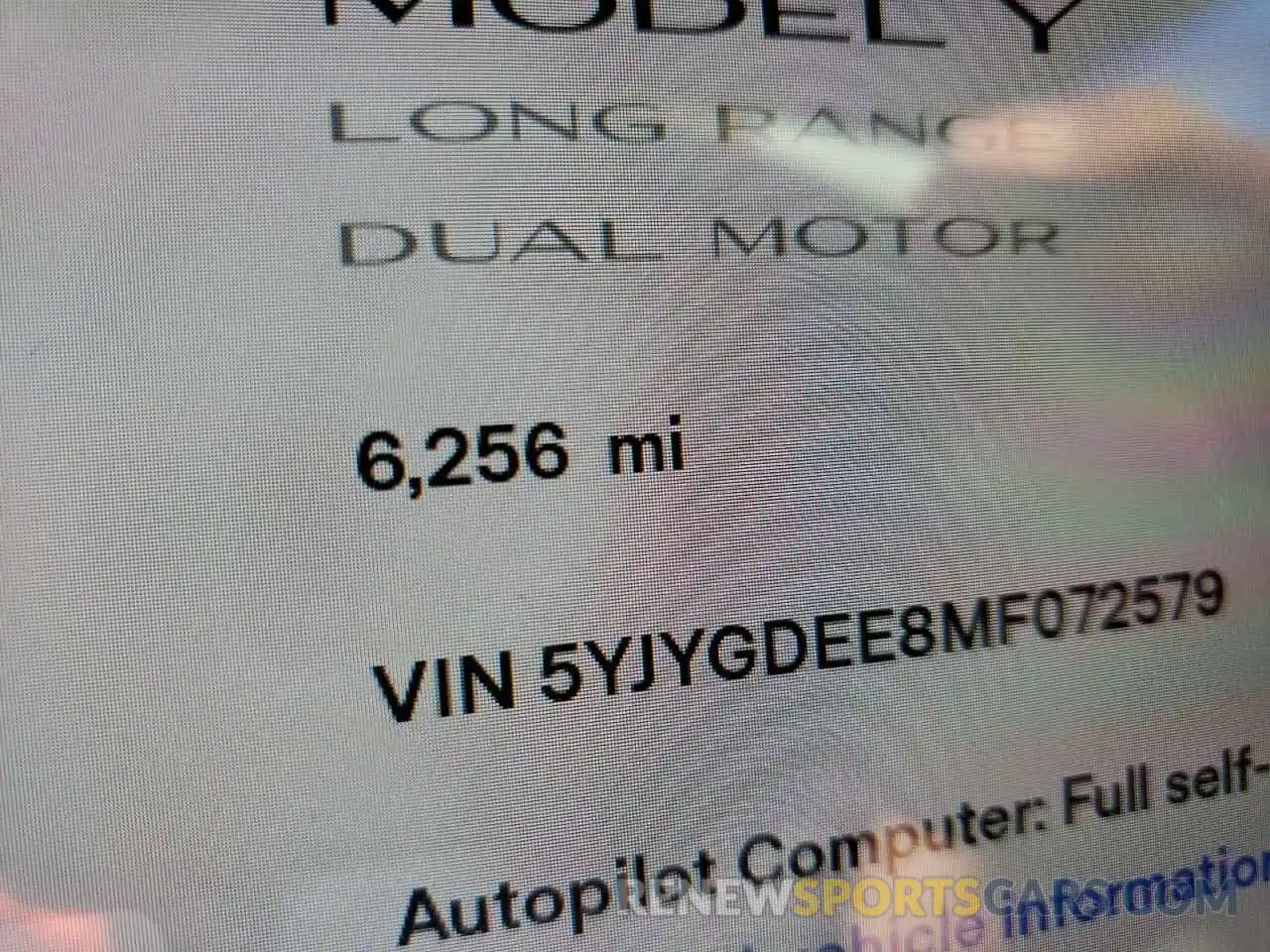 8 Фотография поврежденного автомобиля 5YJYGDEE8MF072579 TESLA MODEL Y 2021