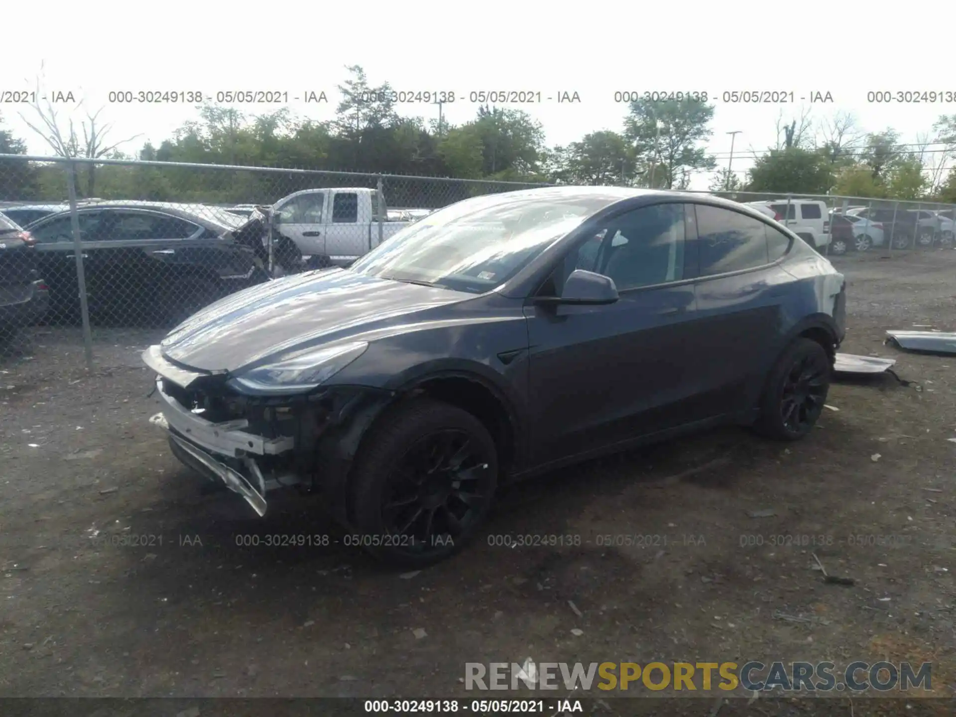 2 Photograph of a damaged car 5YJYGDEE8MF073778 TESLA MODEL Y 2021