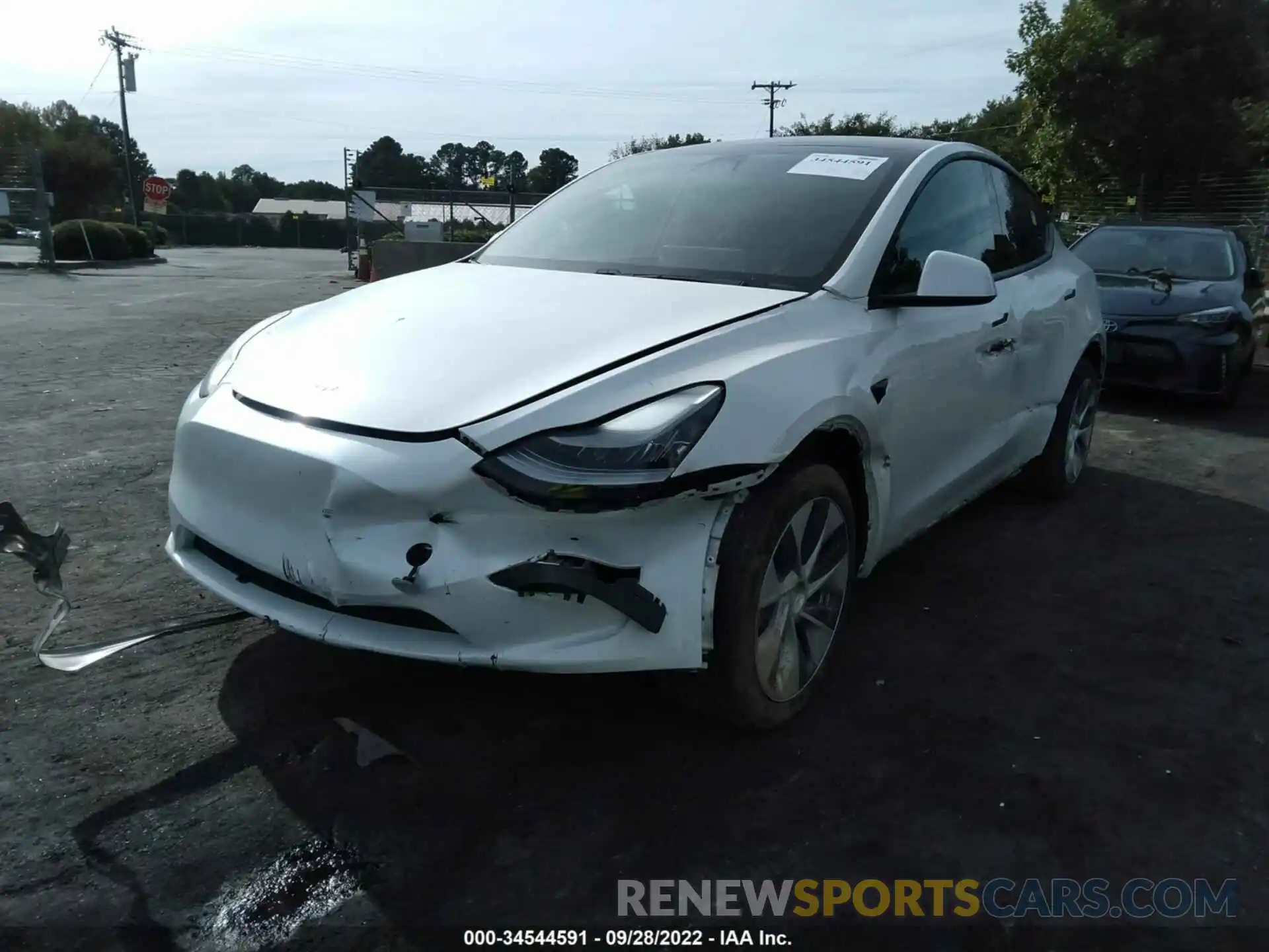 2 Фотография поврежденного автомобиля 5YJYGDEE8MF077555 TESLA MODEL Y 2021