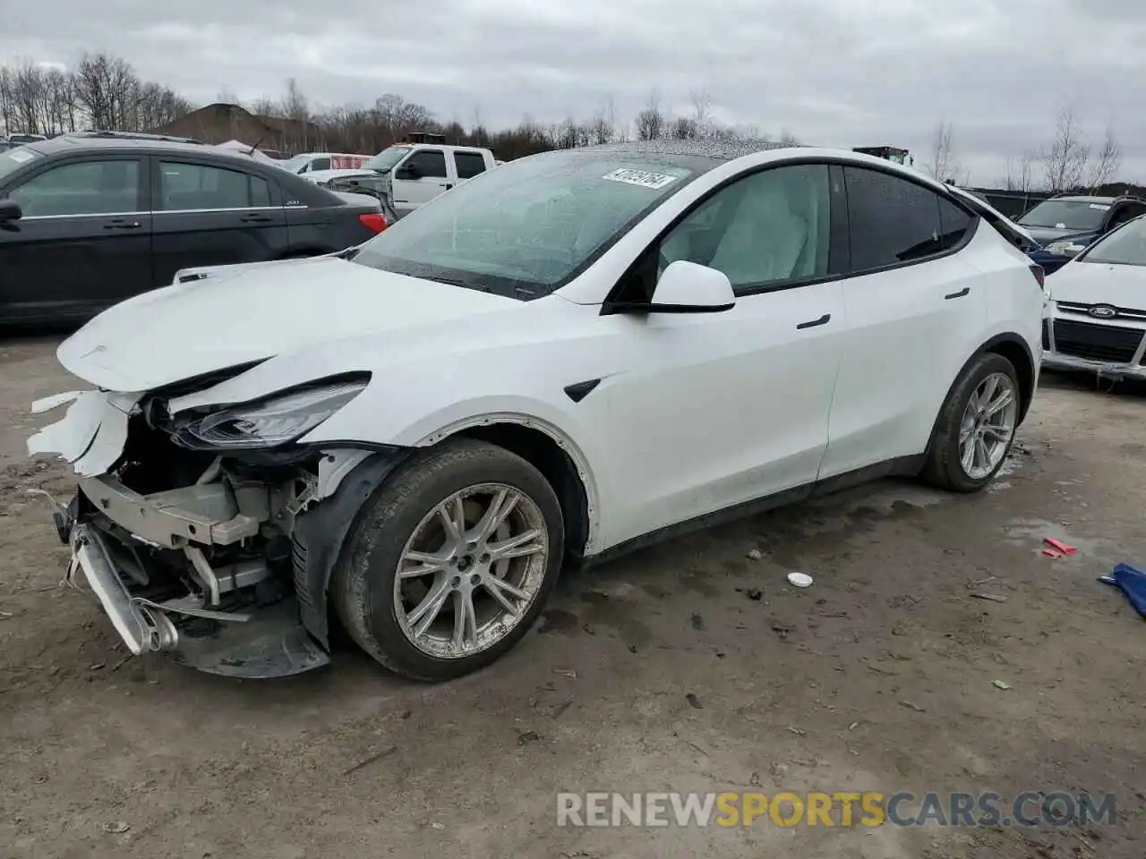 1 Photograph of a damaged car 5YJYGDEE8MF081301 TESLA MODEL Y 2021