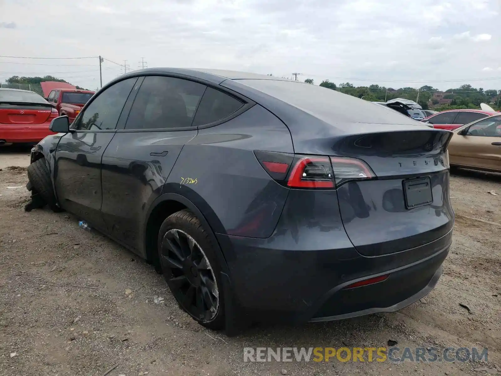 3 Фотография поврежденного автомобиля 5YJYGDEE8MF084327 TESLA MODEL Y 2021