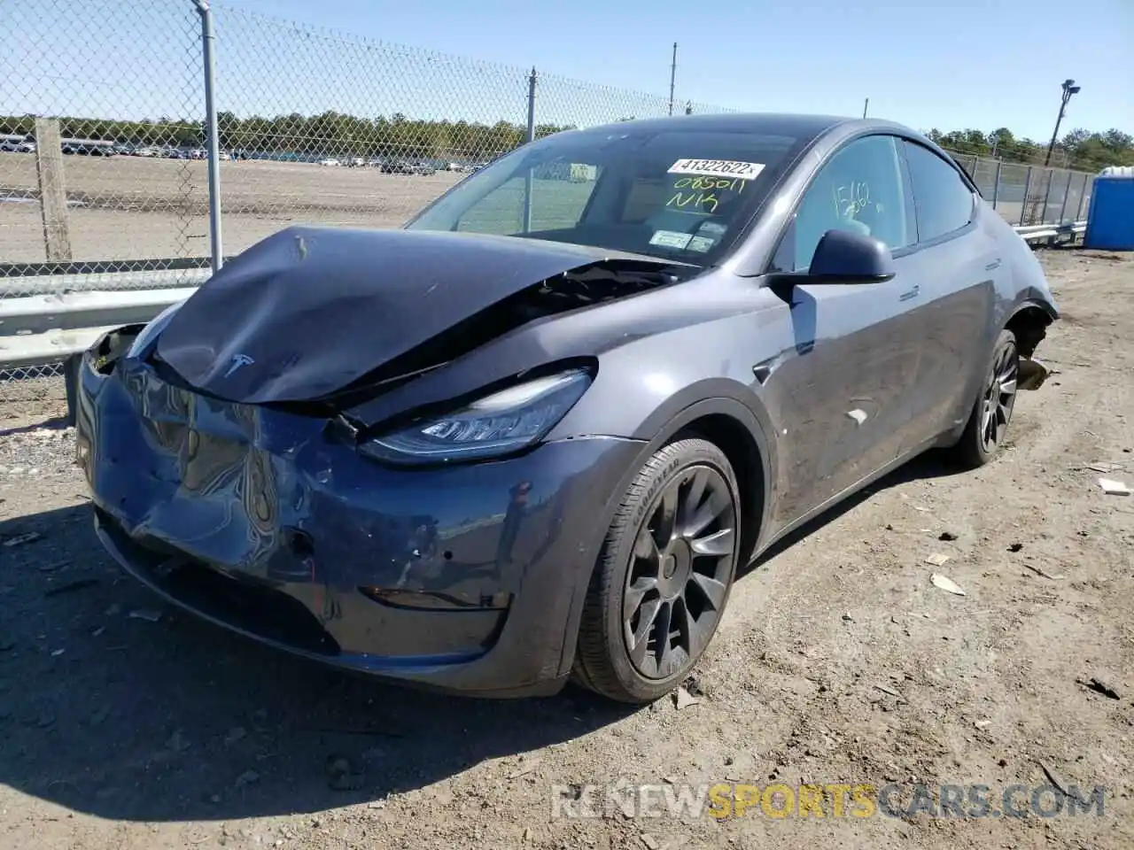 2 Фотография поврежденного автомобиля 5YJYGDEE8MF085011 TESLA MODEL Y 2021