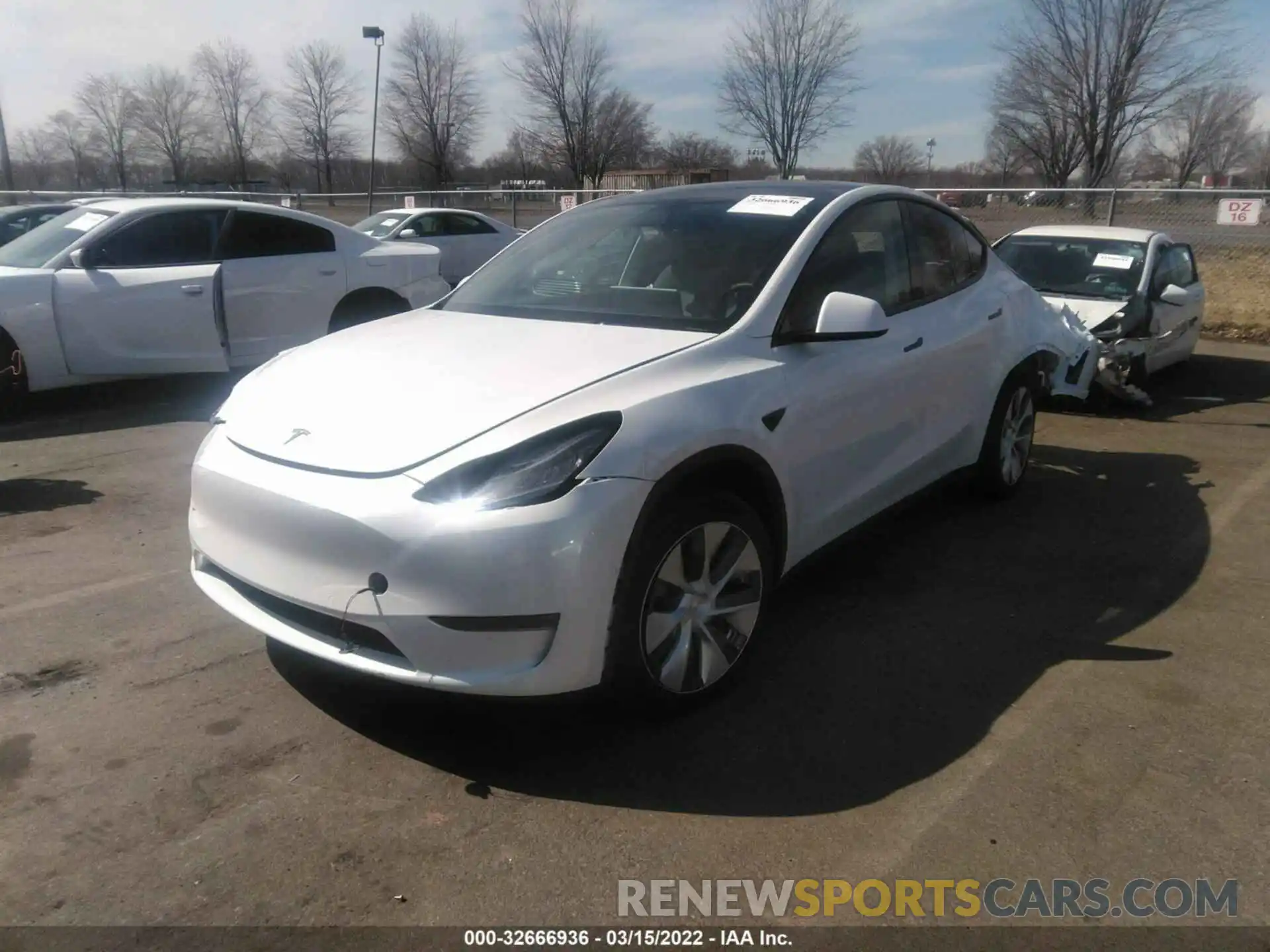 2 Photograph of a damaged car 5YJYGDEE8MF086773 TESLA MODEL Y 2021