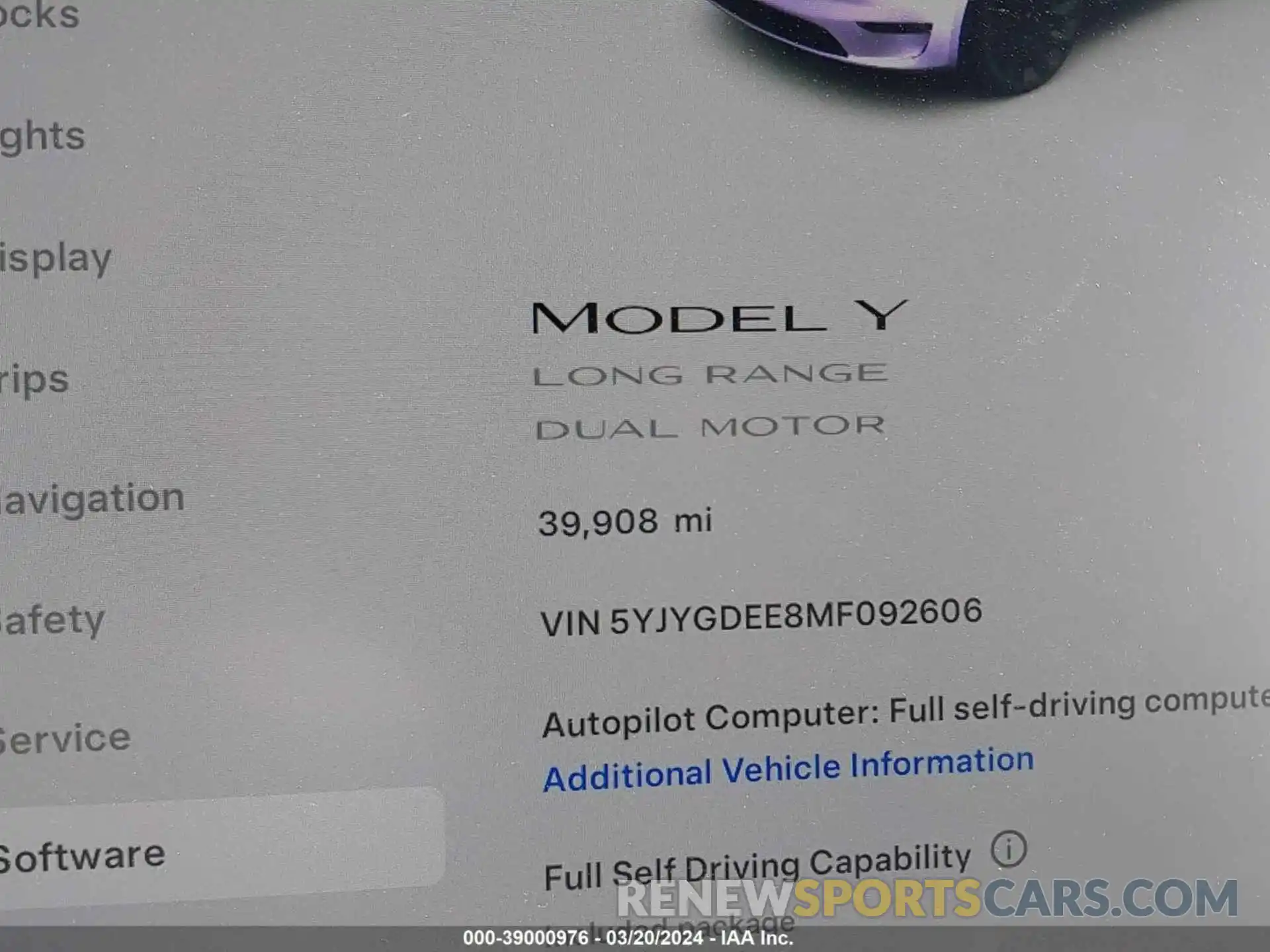 7 Photograph of a damaged car 5YJYGDEE8MF092606 TESLA MODEL Y 2021