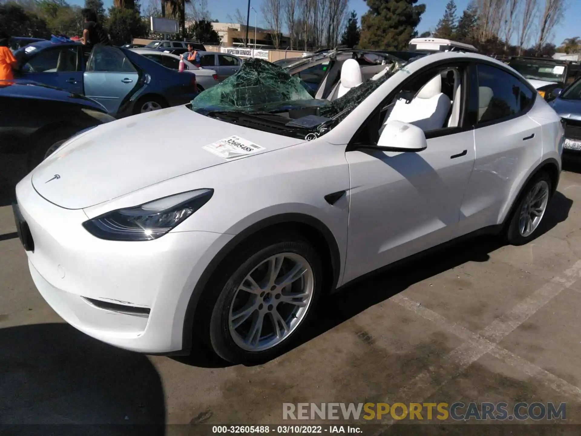 2 Фотография поврежденного автомобиля 5YJYGDEE8MF096090 TESLA MODEL Y 2021