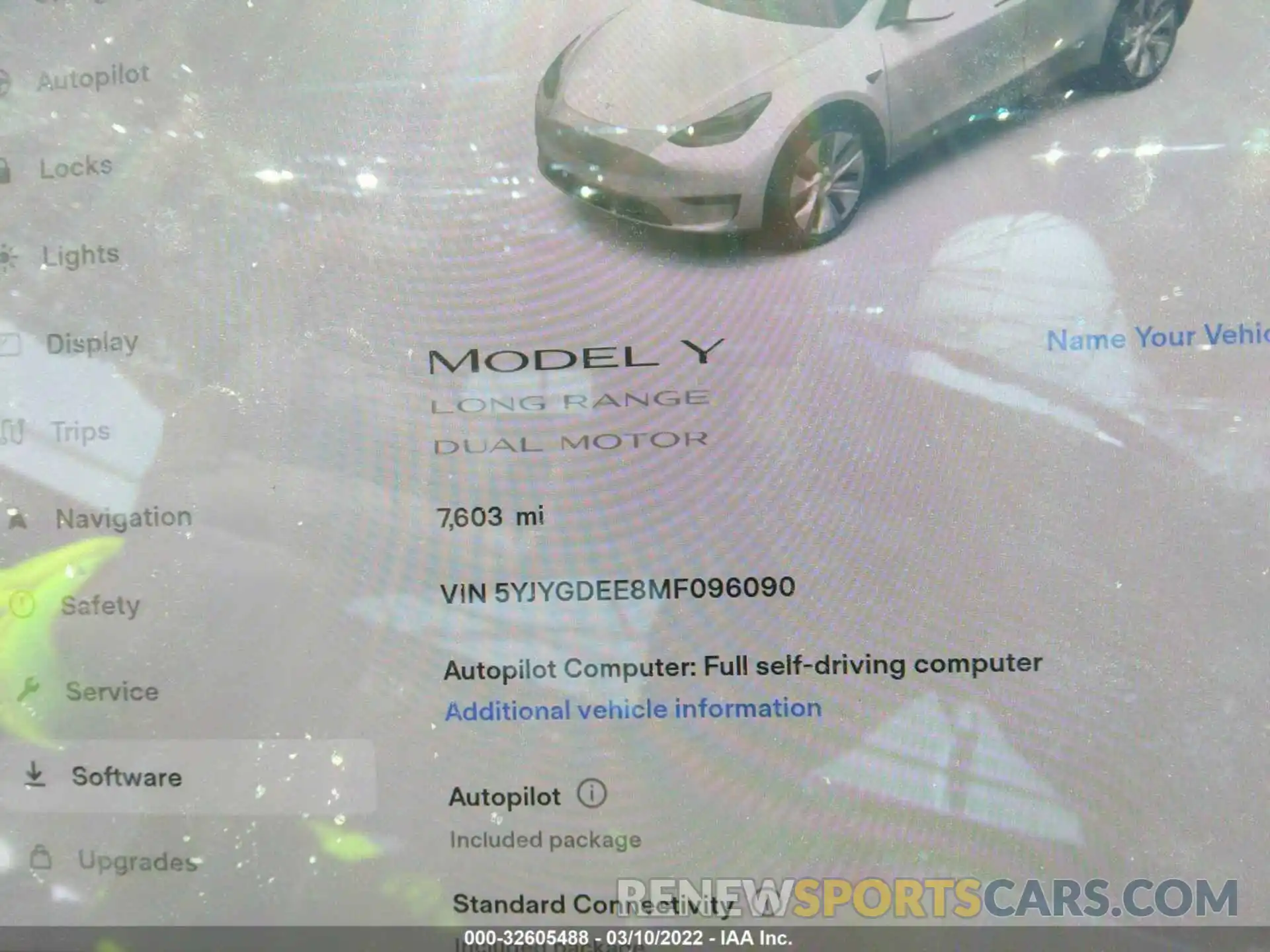 7 Фотография поврежденного автомобиля 5YJYGDEE8MF096090 TESLA MODEL Y 2021