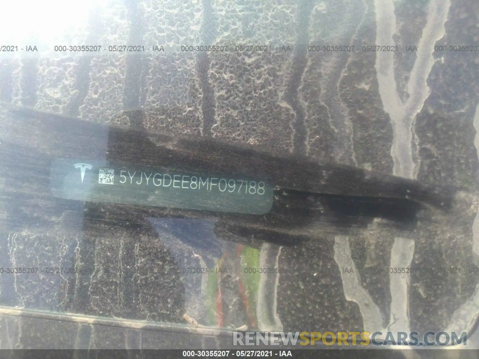 9 Photograph of a damaged car 5YJYGDEE8MF097188 TESLA MODEL Y 2021