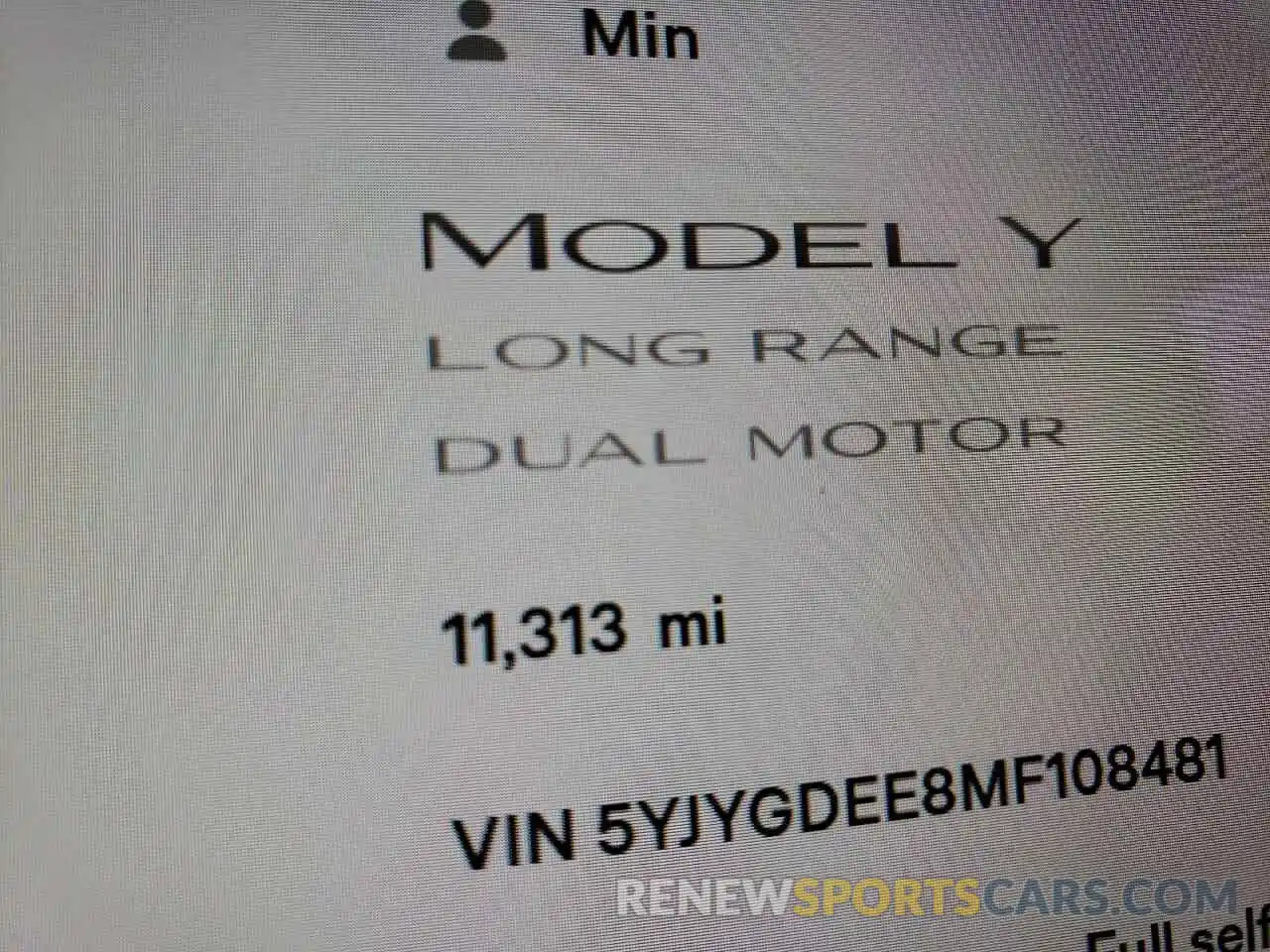 8 Фотография поврежденного автомобиля 5YJYGDEE8MF108481 TESLA MODEL Y 2021