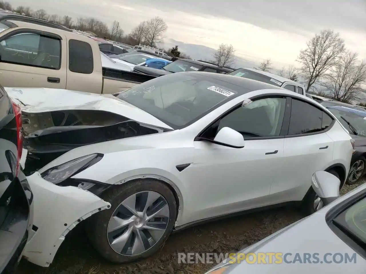 2 Фотография поврежденного автомобиля 5YJYGDEE8MF124938 TESLA MODEL Y 2021