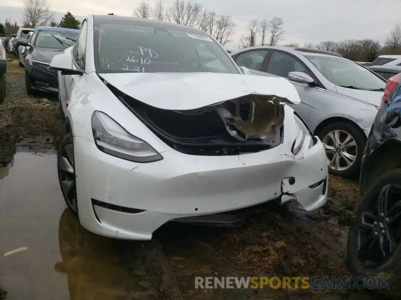 9 Фотография поврежденного автомобиля 5YJYGDEE8MF124938 TESLA MODEL Y 2021