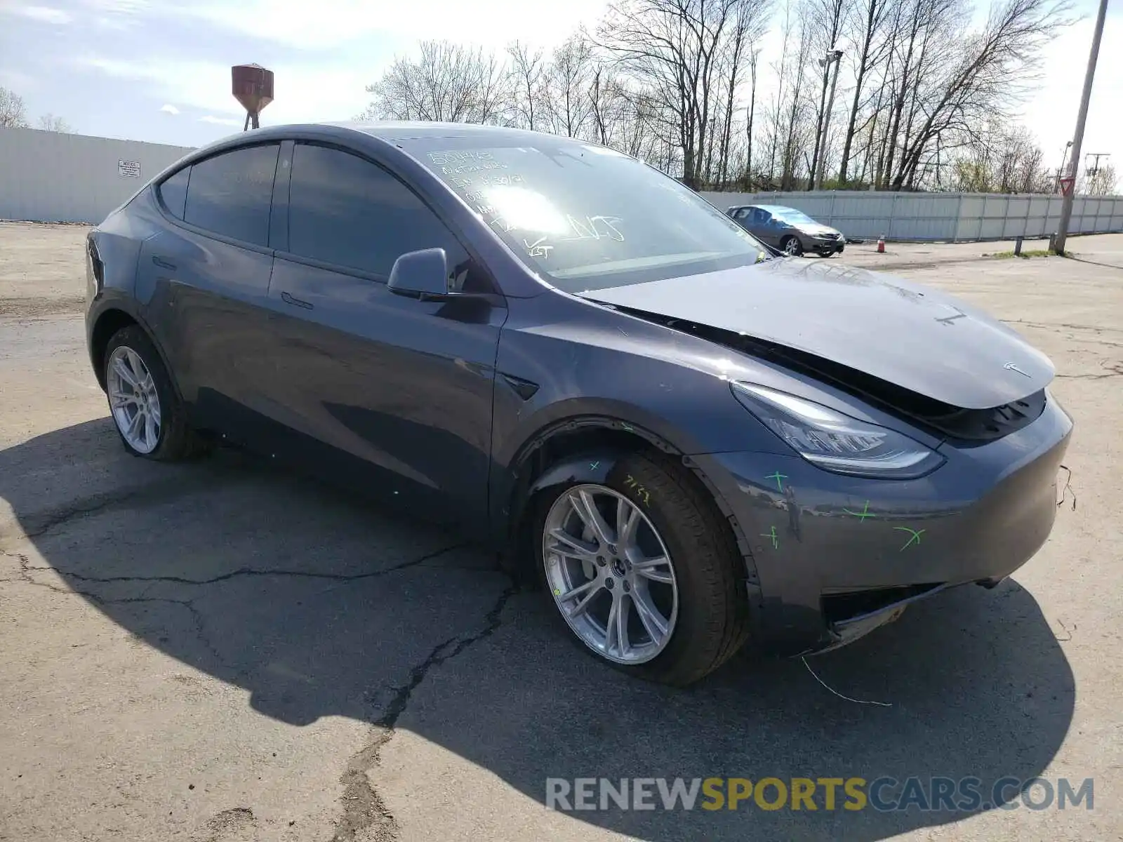 1 Photograph of a damaged car 5YJYGDEE8MF131243 TESLA MODEL Y 2021