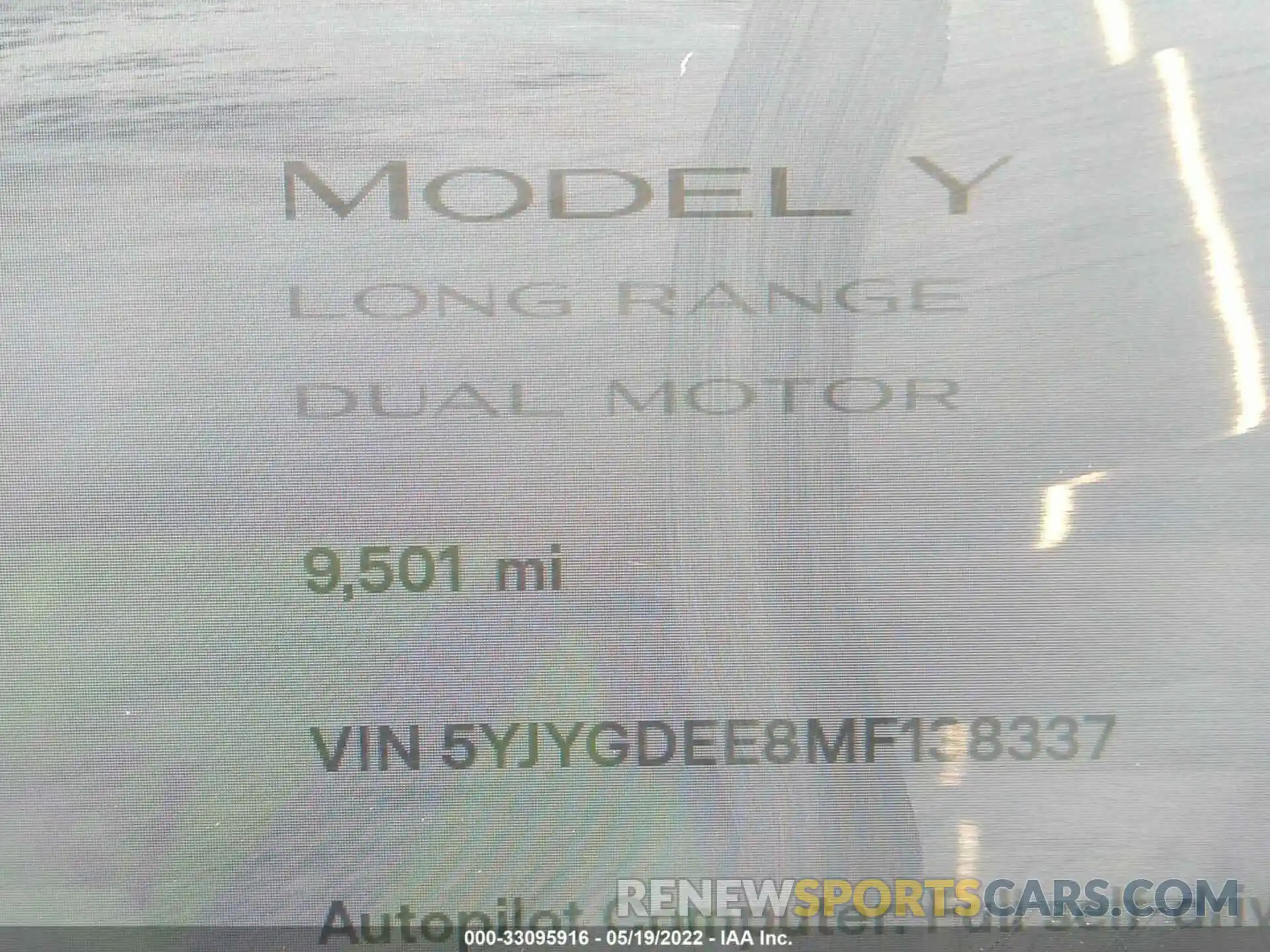 7 Фотография поврежденного автомобиля 5YJYGDEE8MF138337 TESLA MODEL Y 2021