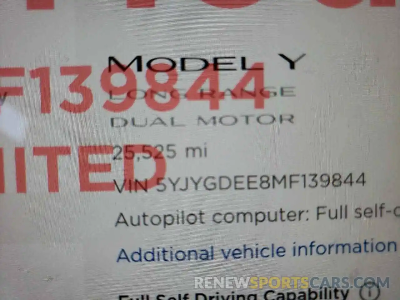 8 Фотография поврежденного автомобиля 5YJYGDEE8MF139844 TESLA MODEL Y 2021