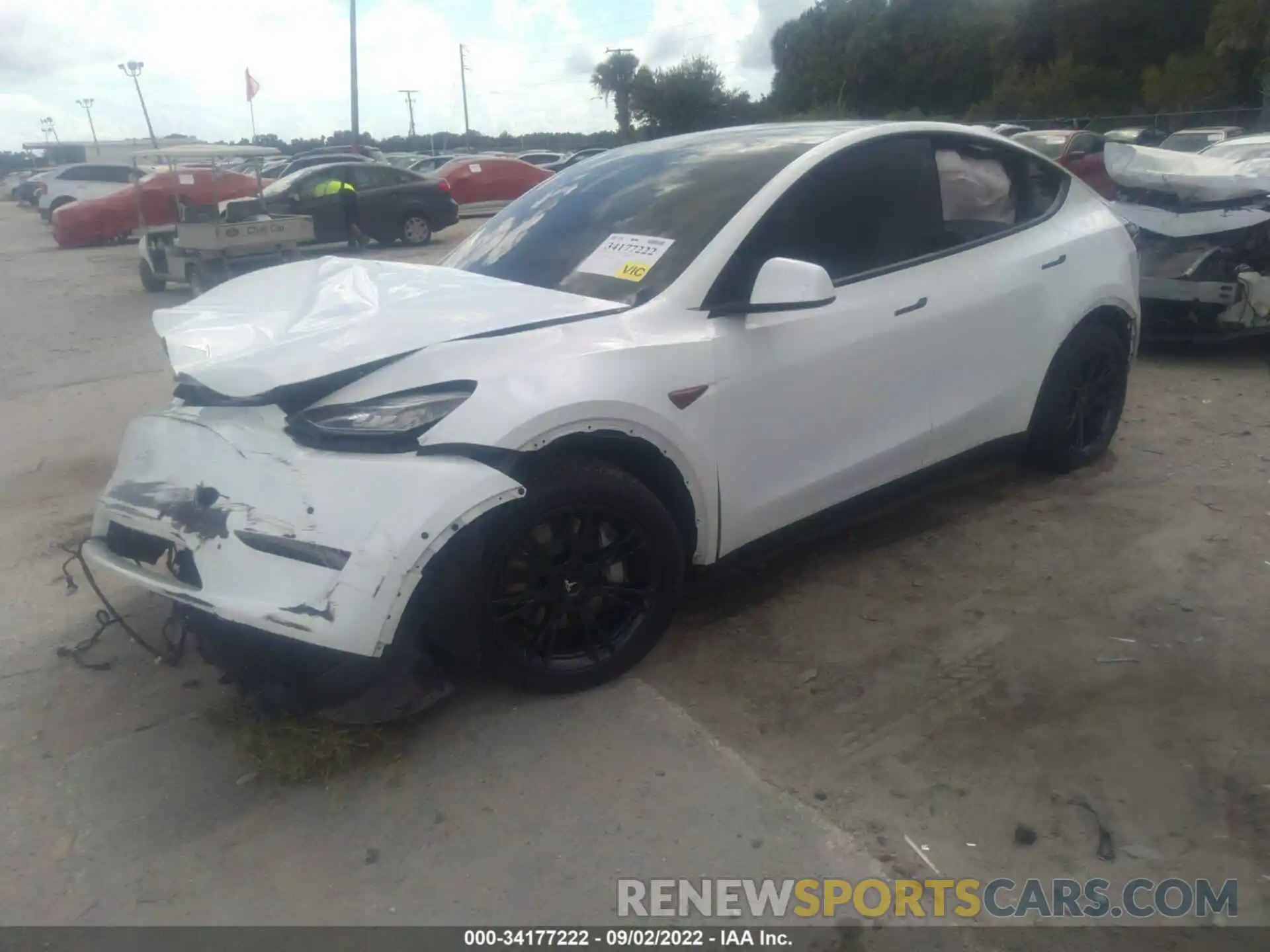 2 Photograph of a damaged car 5YJYGDEE8MF142114 TESLA MODEL Y 2021