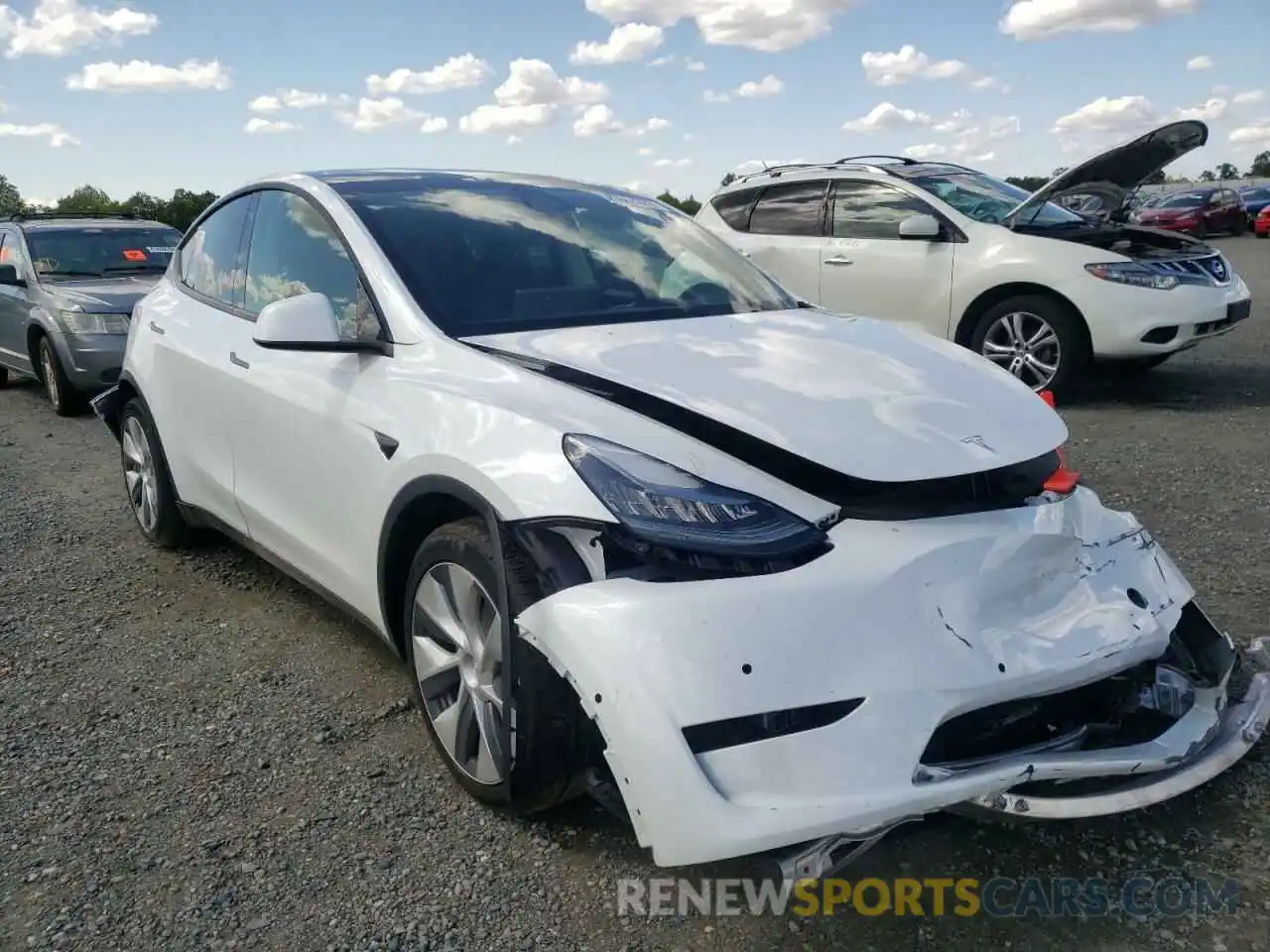 1 Photograph of a damaged car 5YJYGDEE8MF150259 TESLA MODEL Y 2021