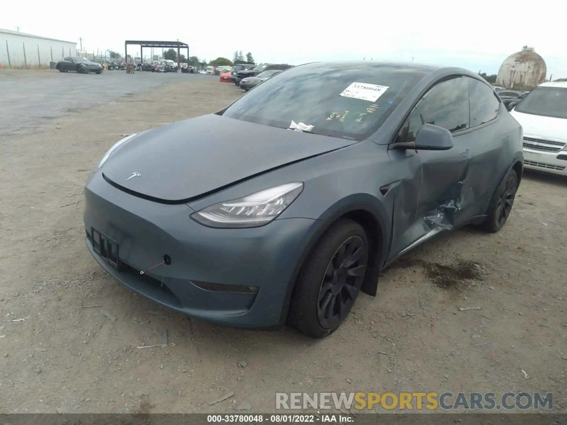 2 Photograph of a damaged car 5YJYGDEE8MF154053 TESLA MODEL Y 2021