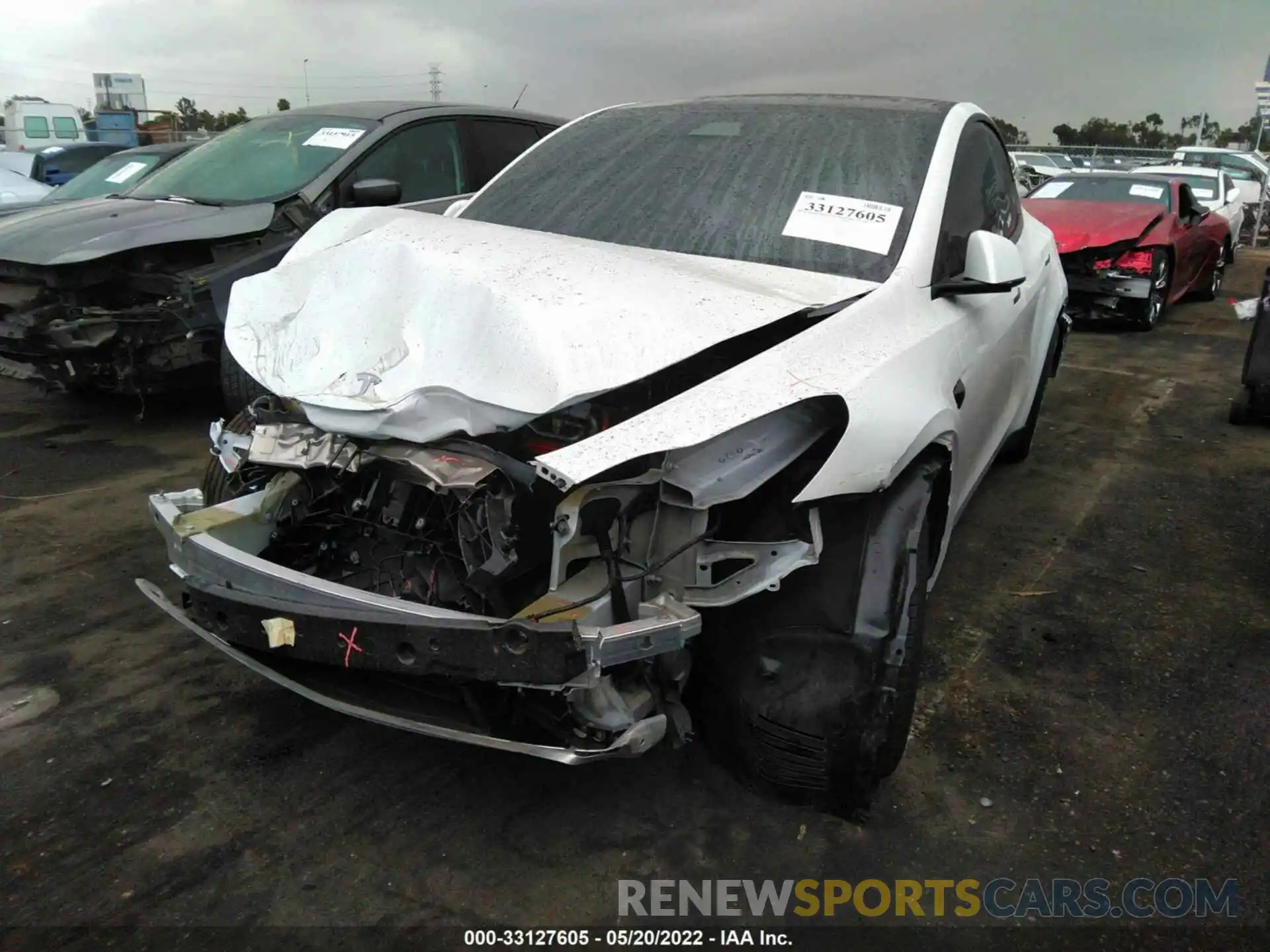 2 Photograph of a damaged car 5YJYGDEE8MF160399 TESLA MODEL Y 2021