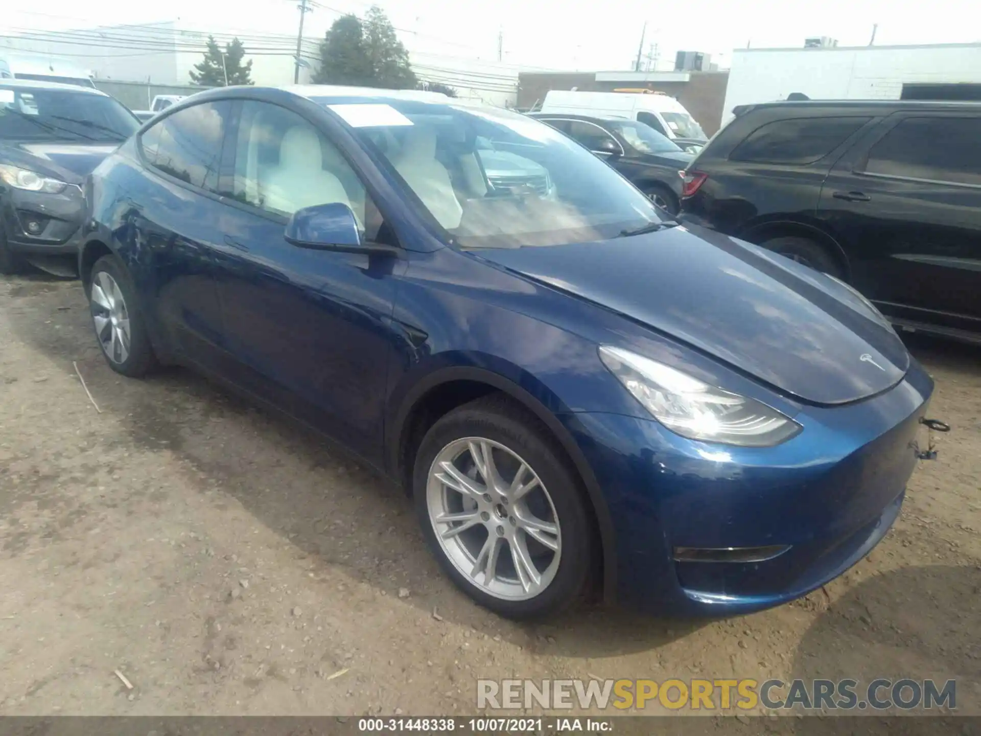 1 Photograph of a damaged car 5YJYGDEE8MF179423 TESLA MODEL Y 2021