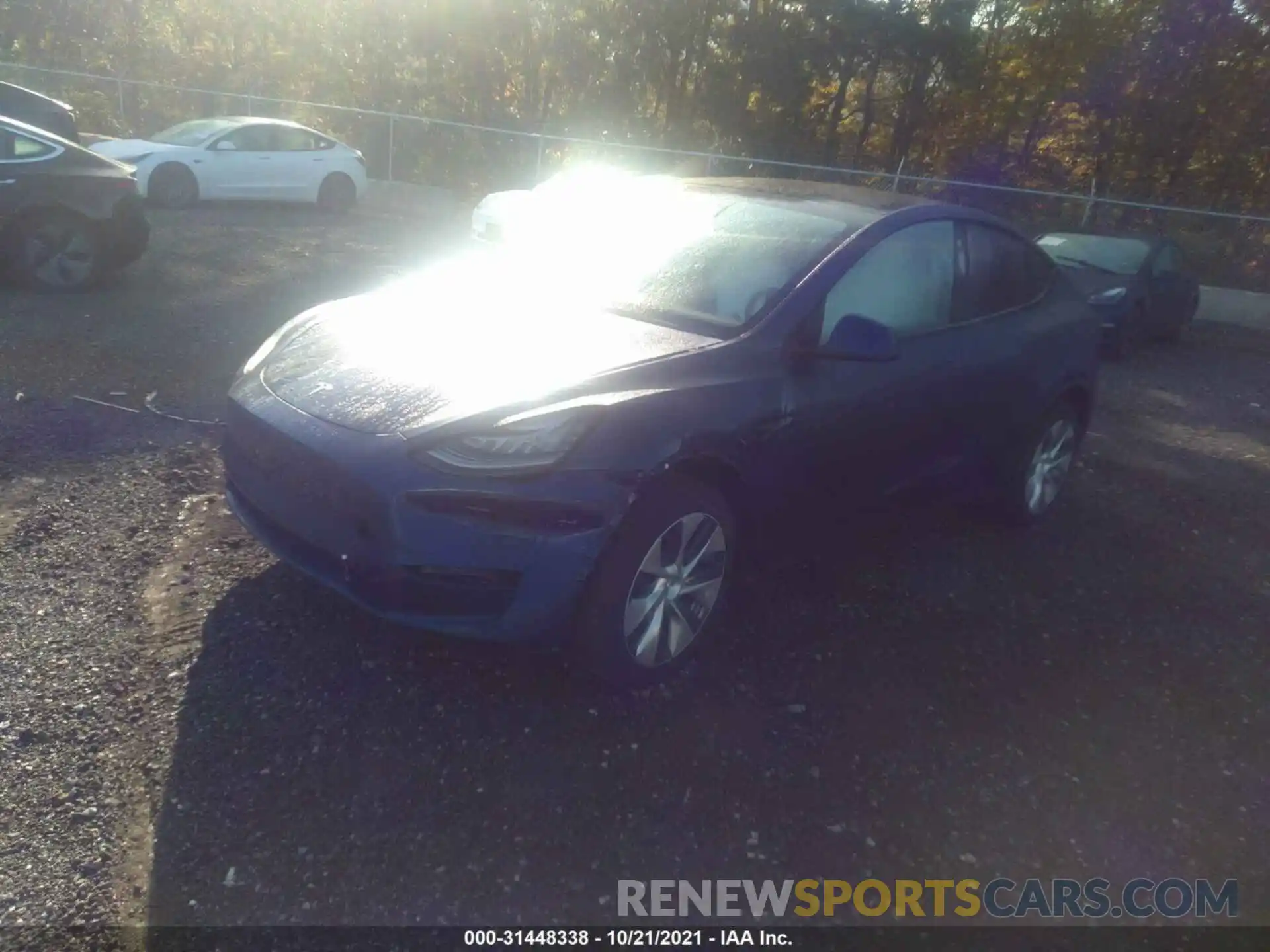 2 Photograph of a damaged car 5YJYGDEE8MF179423 TESLA MODEL Y 2021