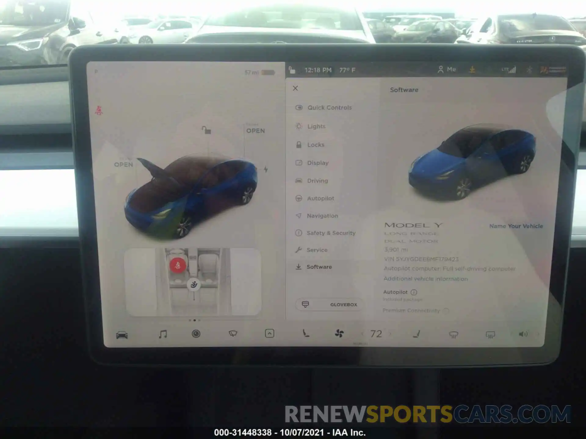 7 Photograph of a damaged car 5YJYGDEE8MF179423 TESLA MODEL Y 2021