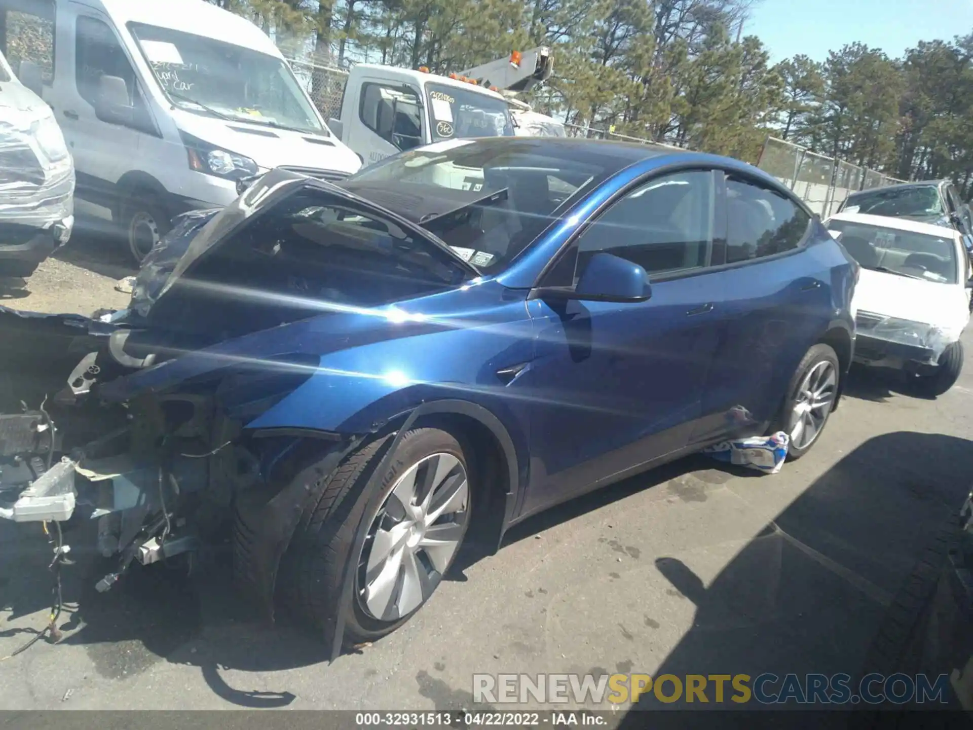 2 Photograph of a damaged car 5YJYGDEE8MF180197 TESLA MODEL Y 2021