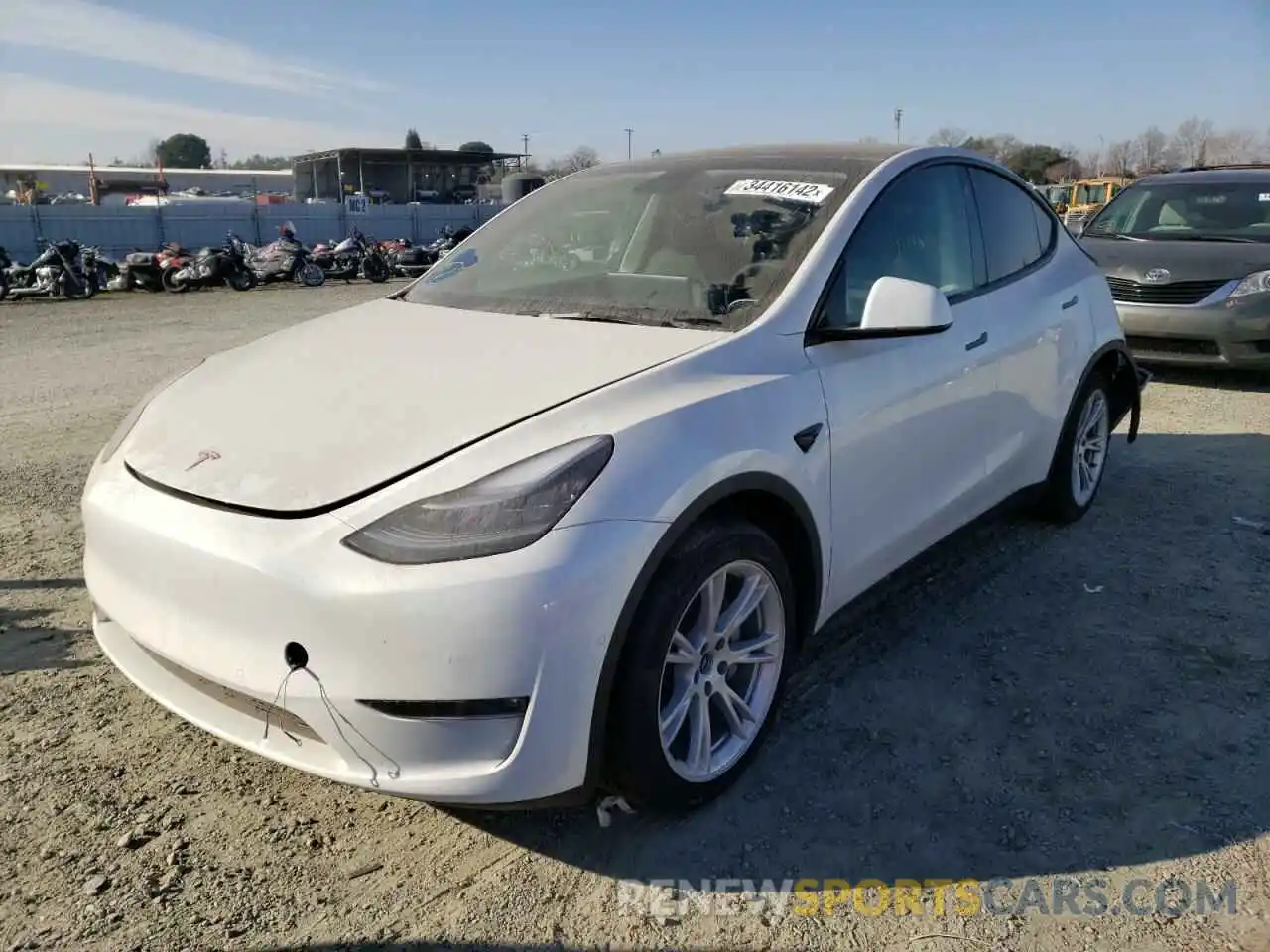 2 Фотография поврежденного автомобиля 5YJYGDEE8MF200805 TESLA MODEL Y 2021