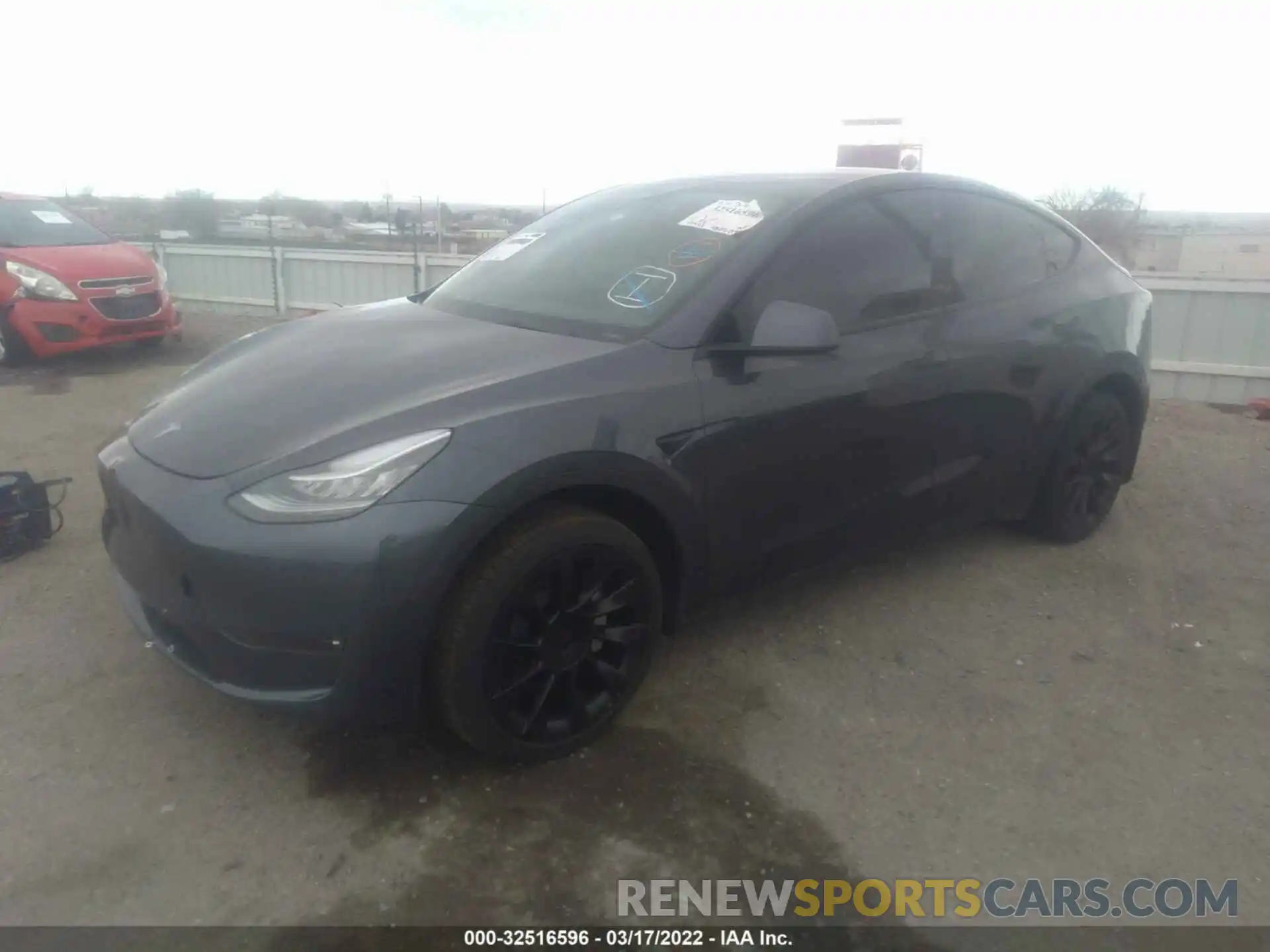 2 Фотография поврежденного автомобиля 5YJYGDEE8MF203560 TESLA MODEL Y 2021