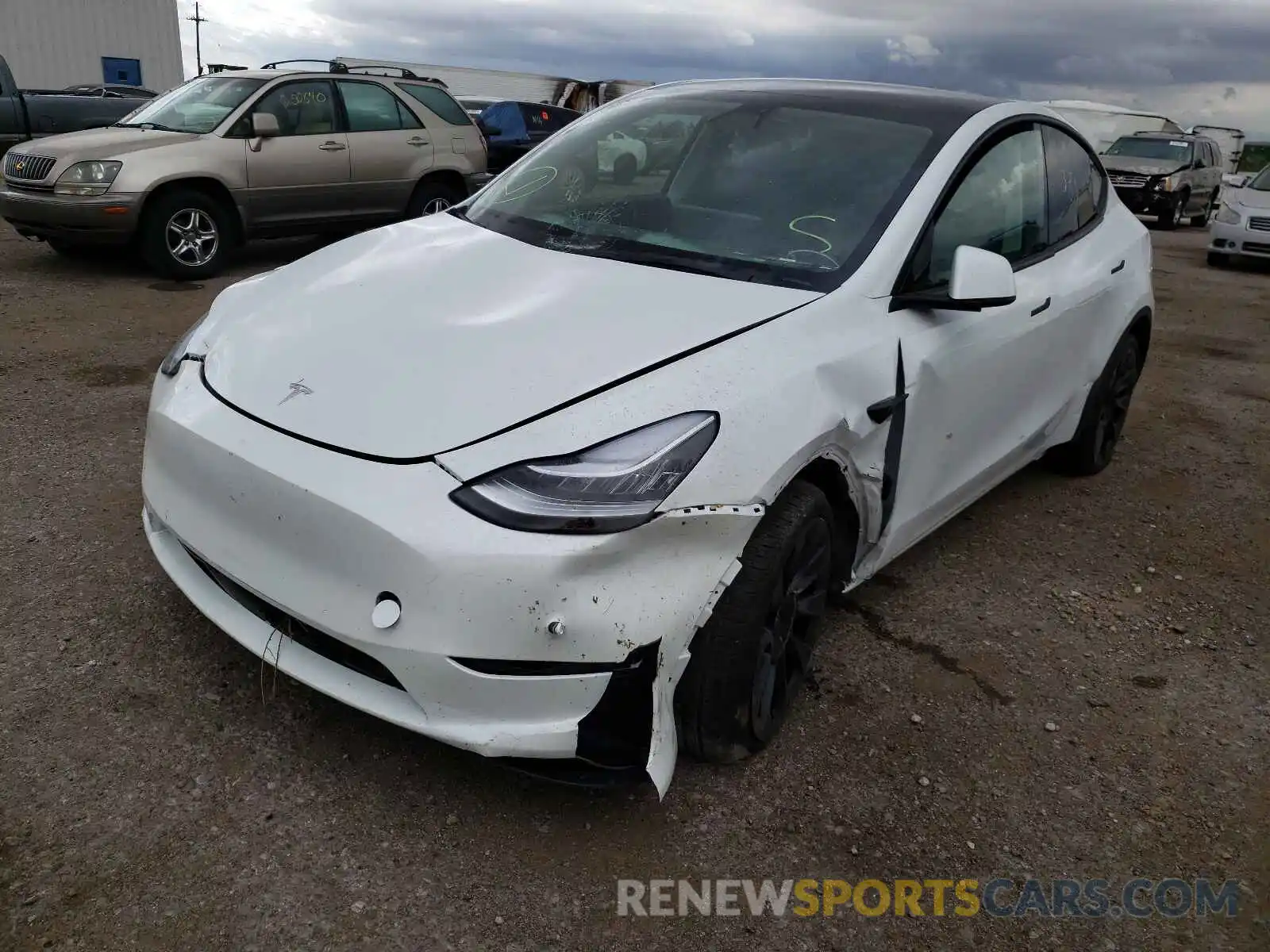 2 Фотография поврежденного автомобиля 5YJYGDEE8MF204000 TESLA MODEL Y 2021