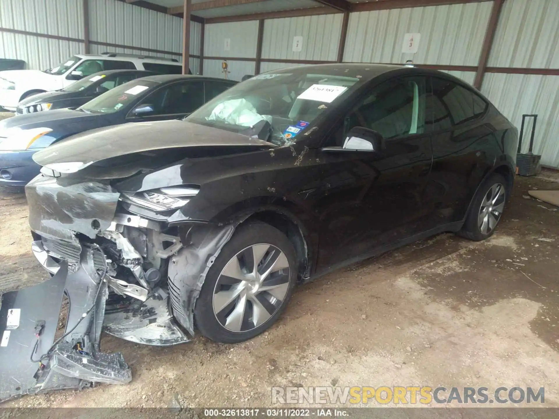 2 Photograph of a damaged car 5YJYGDEE8MF204093 TESLA MODEL Y 2021