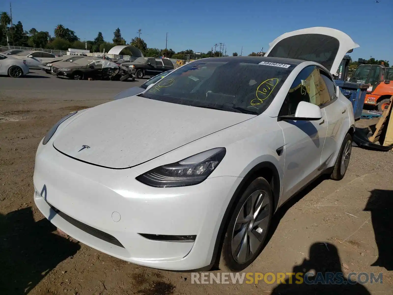 2 Фотография поврежденного автомобиля 5YJYGDEE8MF217894 TESLA MODEL Y 2021