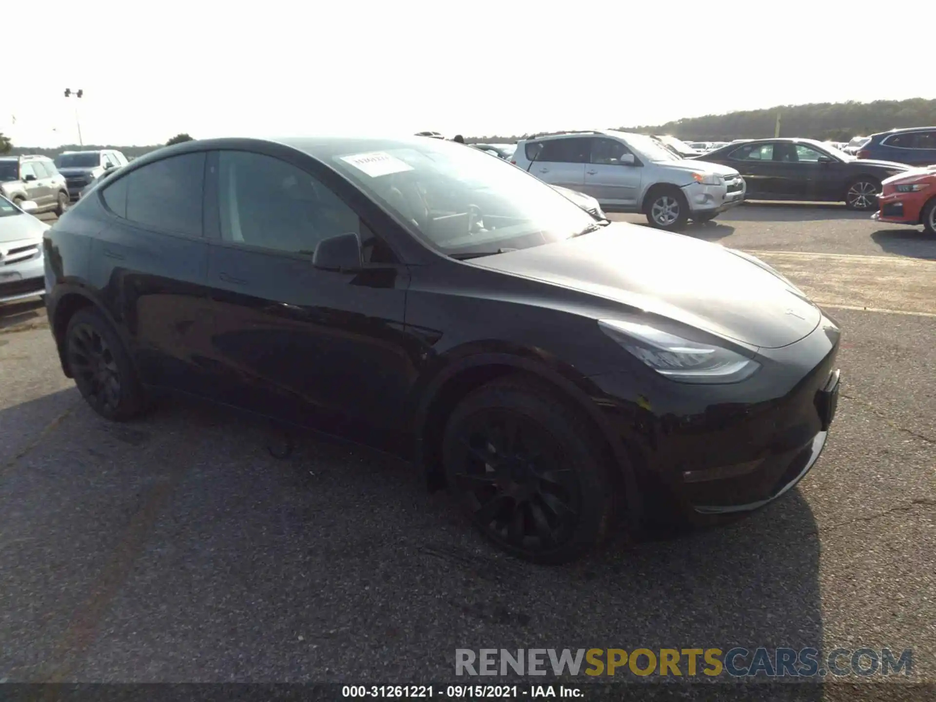 1 Photograph of a damaged car 5YJYGDEE8MF233691 TESLA MODEL Y 2021