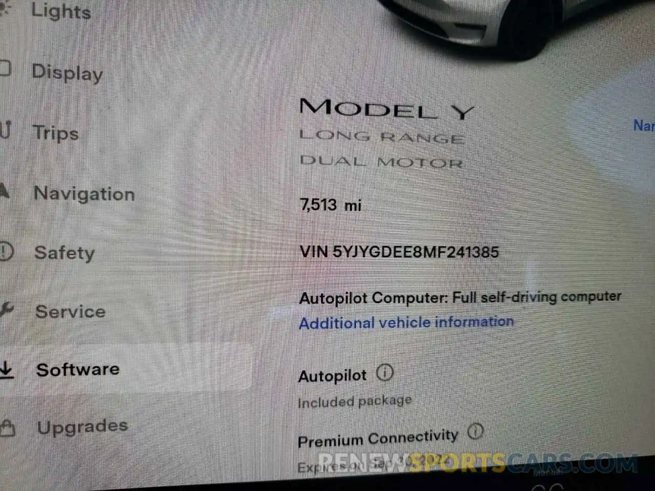 8 Photograph of a damaged car 5YJYGDEE8MF241385 TESLA MODEL Y 2021