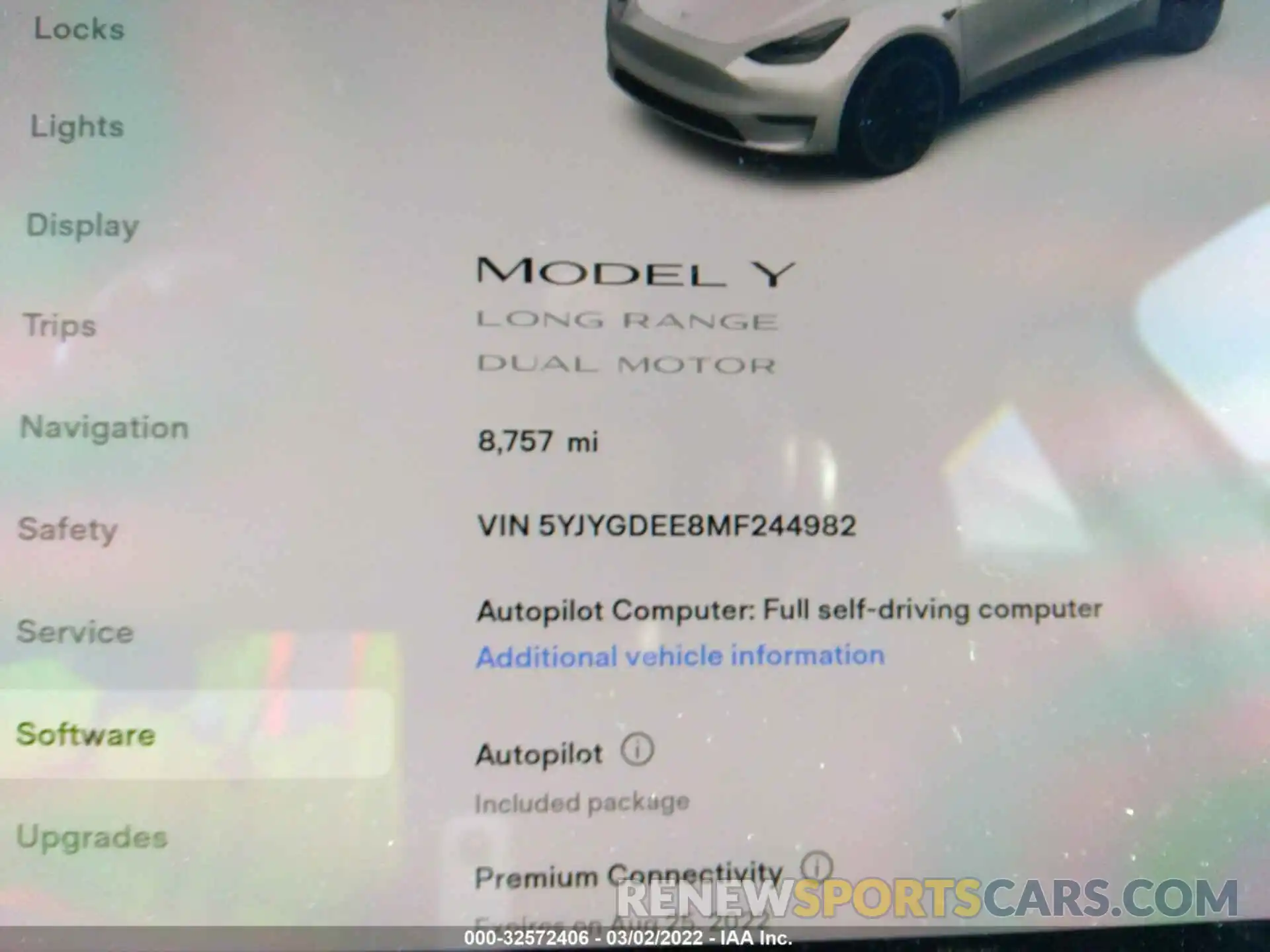 7 Фотография поврежденного автомобиля 5YJYGDEE8MF244982 TESLA MODEL Y 2021