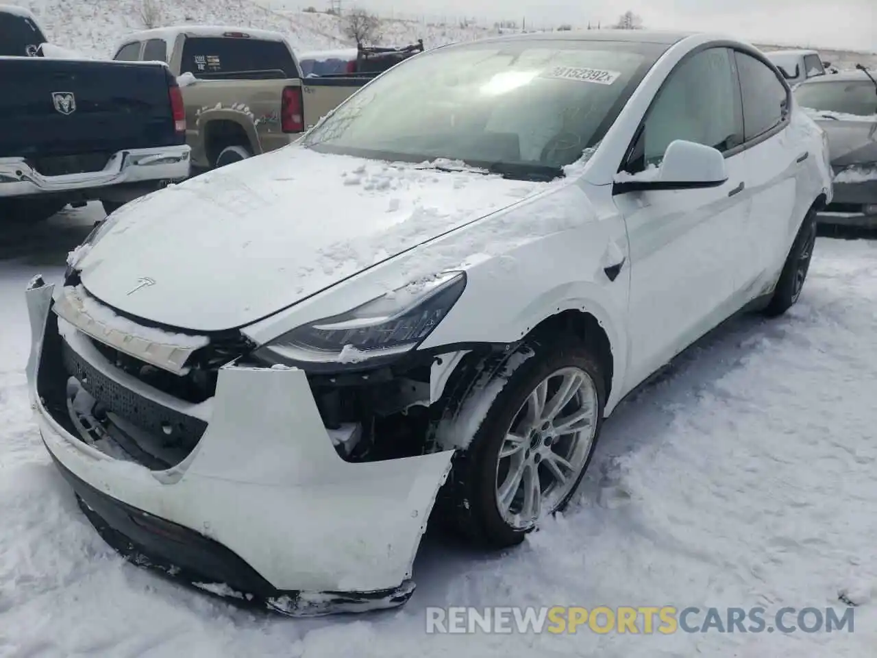 2 Фотография поврежденного автомобиля 5YJYGDEE8MF246859 TESLA MODEL Y 2021