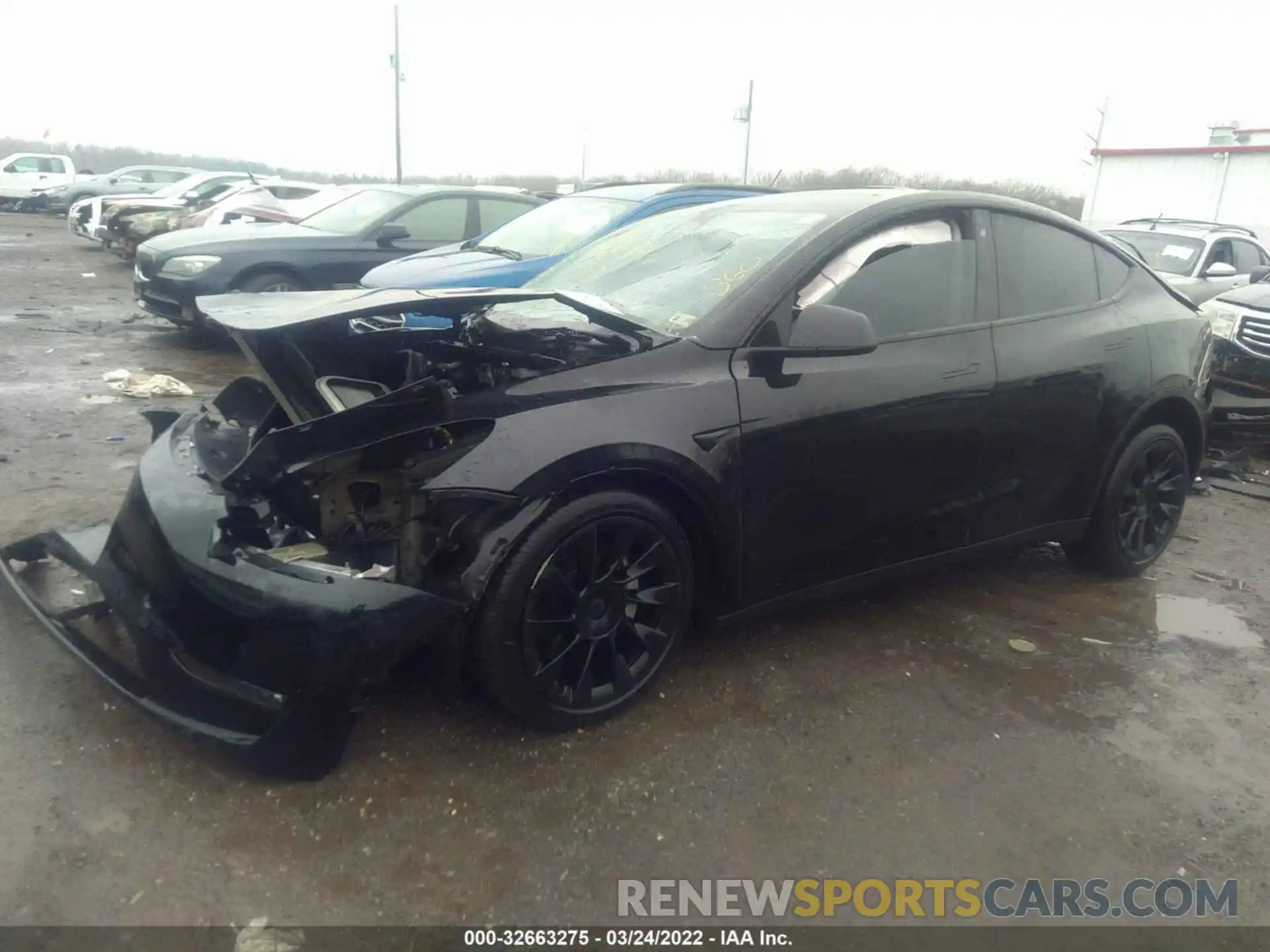 2 Photograph of a damaged car 5YJYGDEE8MF251026 TESLA MODEL Y 2021