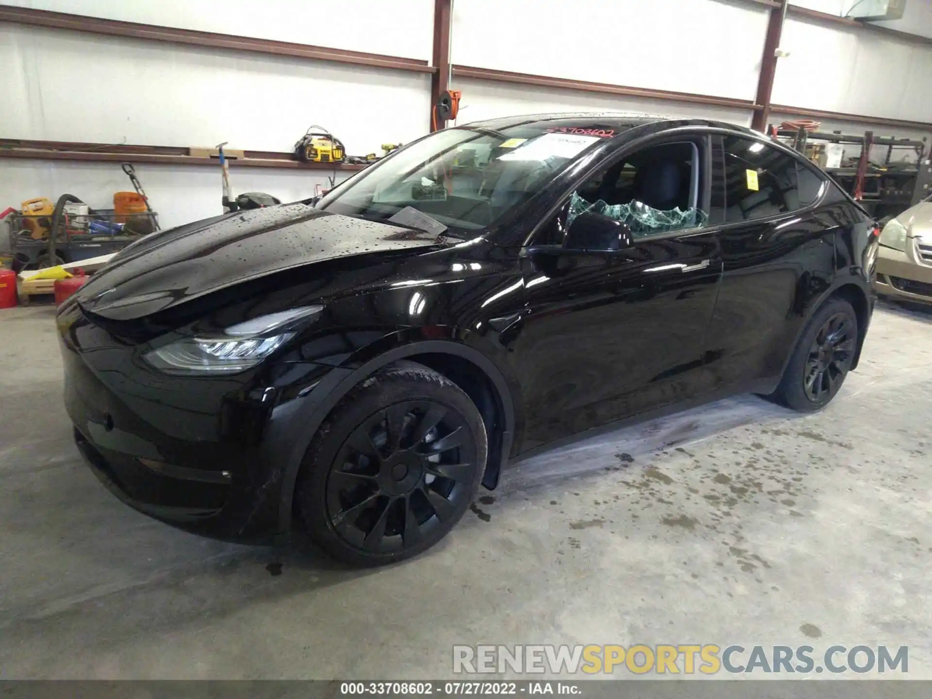 2 Photograph of a damaged car 5YJYGDEE8MF265010 TESLA MODEL Y 2021