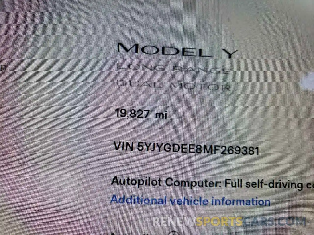 8 Фотография поврежденного автомобиля 5YJYGDEE8MF269381 TESLA MODEL Y 2021