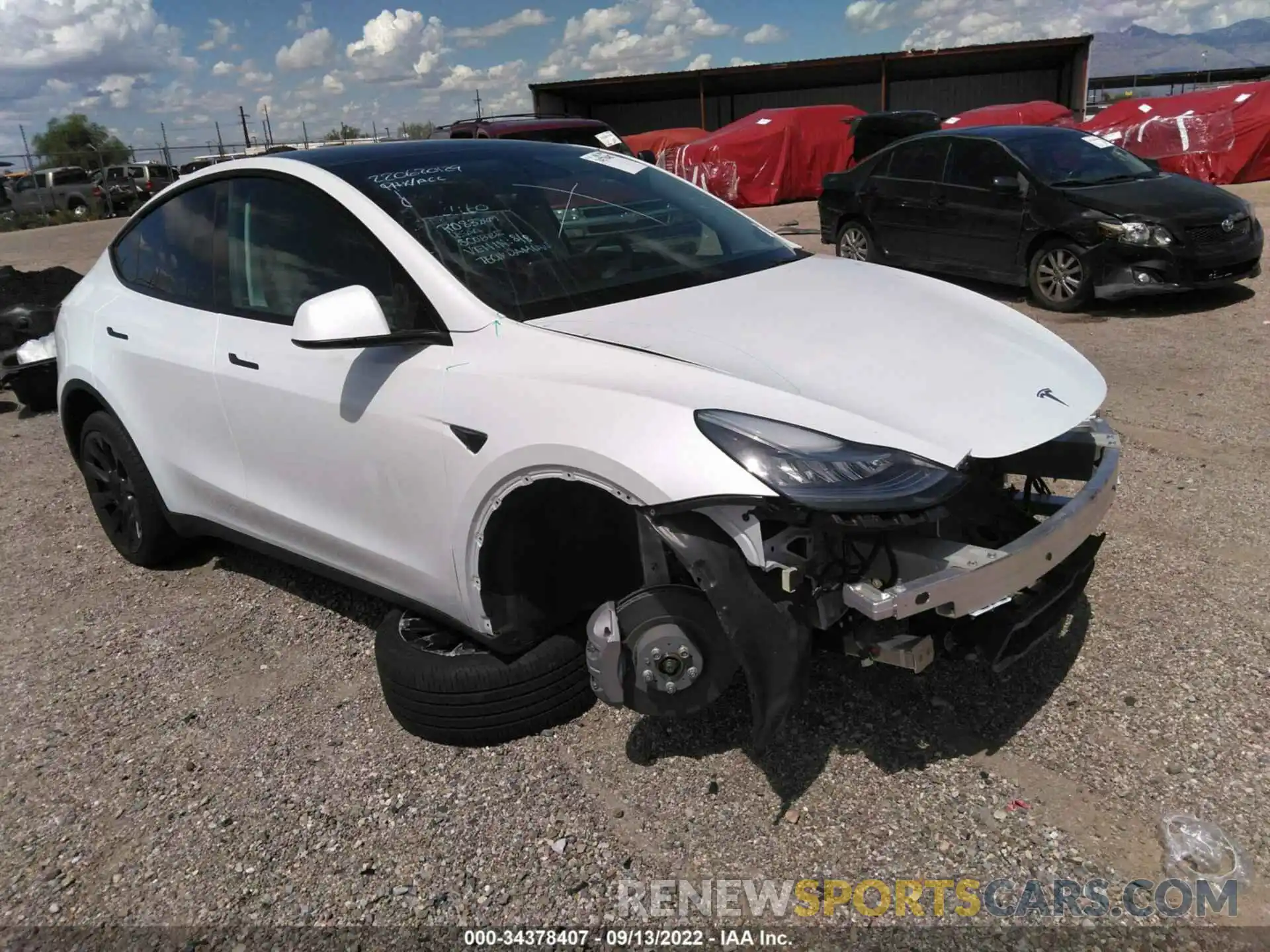 1 Photograph of a damaged car 5YJYGDEE8MF271793 TESLA MODEL Y 2021