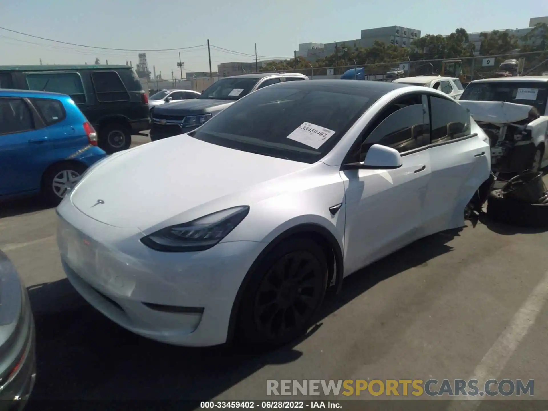 2 Photograph of a damaged car 5YJYGDEE8MF272104 TESLA MODEL Y 2021