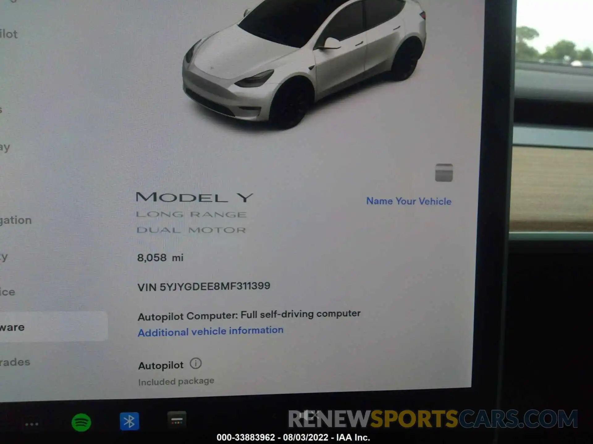 7 Photograph of a damaged car 5YJYGDEE8MF311399 TESLA MODEL Y 2021