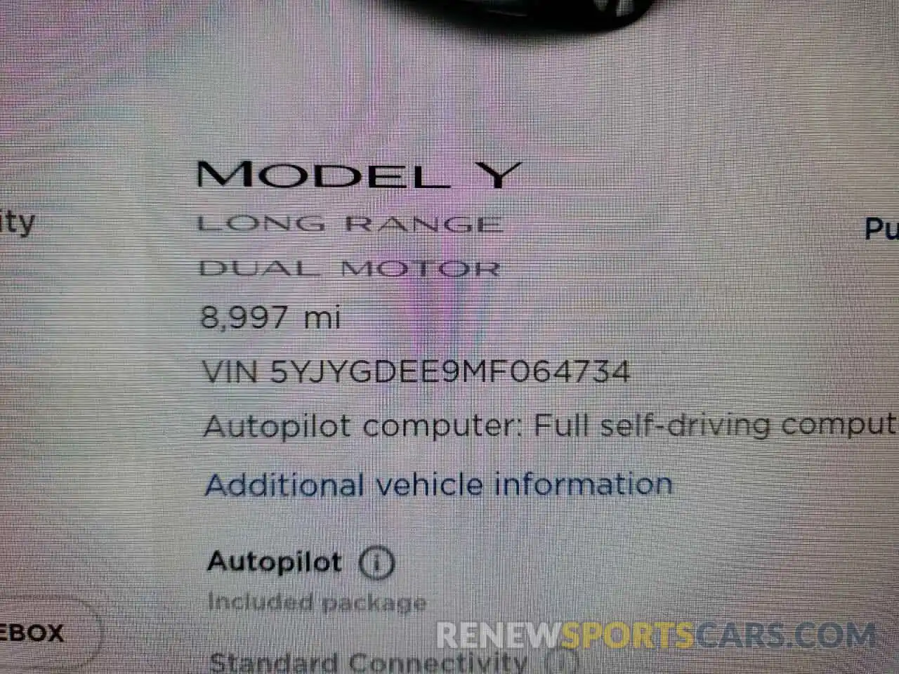 8 Фотография поврежденного автомобиля 5YJYGDEE9MF064734 TESLA MODEL Y 2021