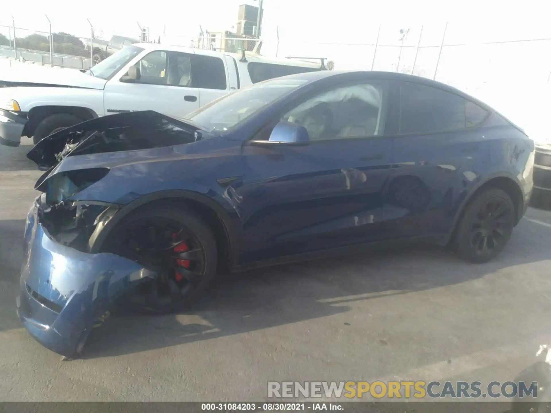 2 Photograph of a damaged car 5YJYGDEE9MF070789 TESLA MODEL Y 2021