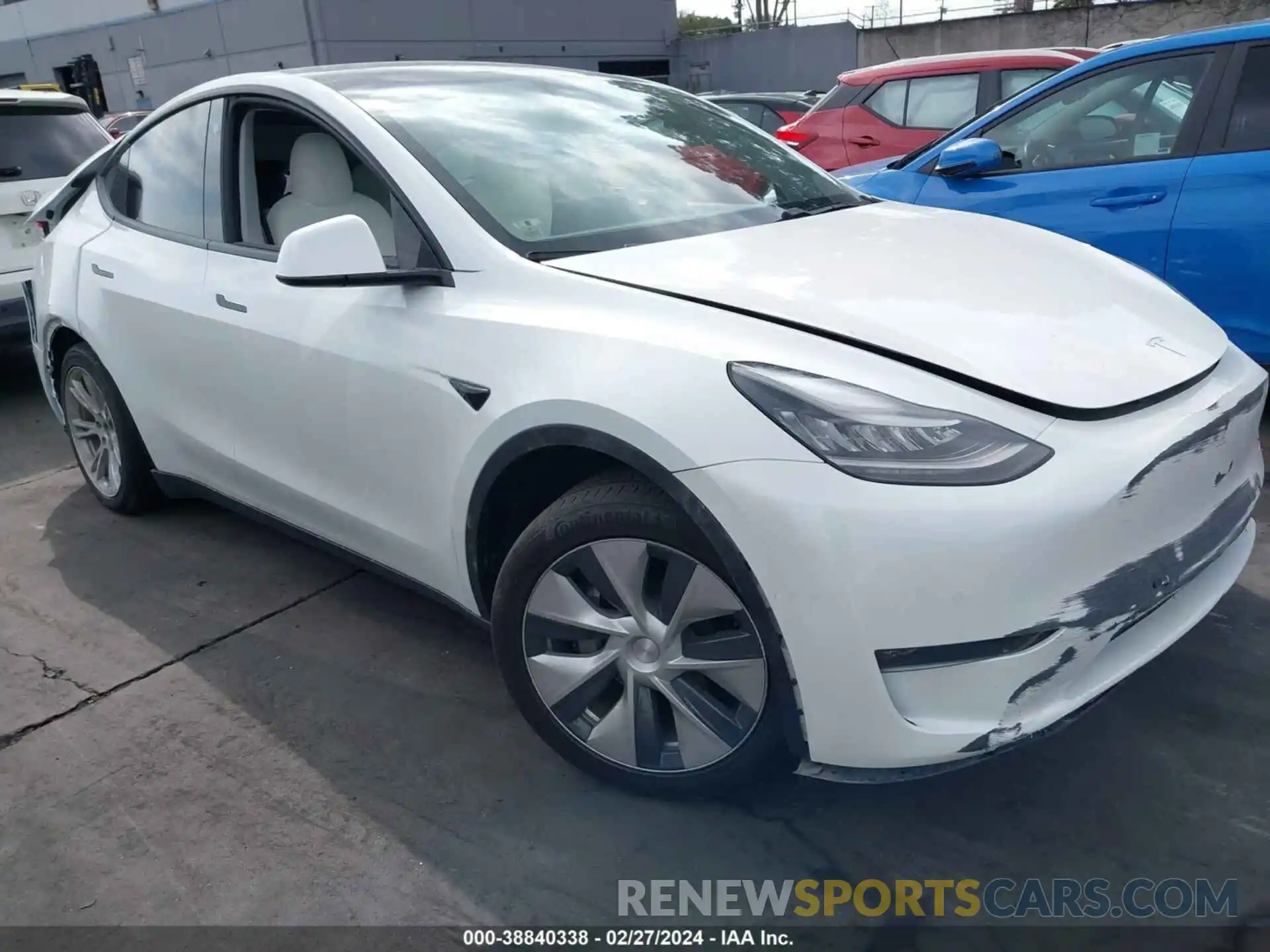 1 Photograph of a damaged car 5YJYGDEE9MF075605 TESLA MODEL Y 2021