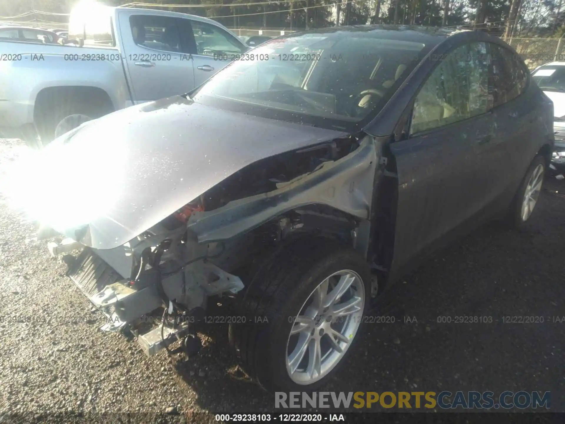 2 Photograph of a damaged car 5YJYGDEE9MF077242 TESLA MODEL Y 2021