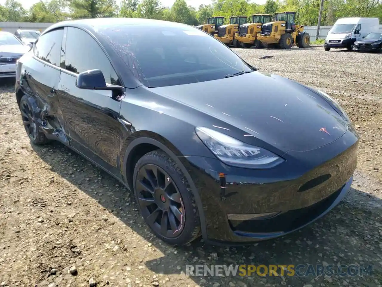 1 Photograph of a damaged car 5YJYGDEE9MF078410 TESLA MODEL Y 2021